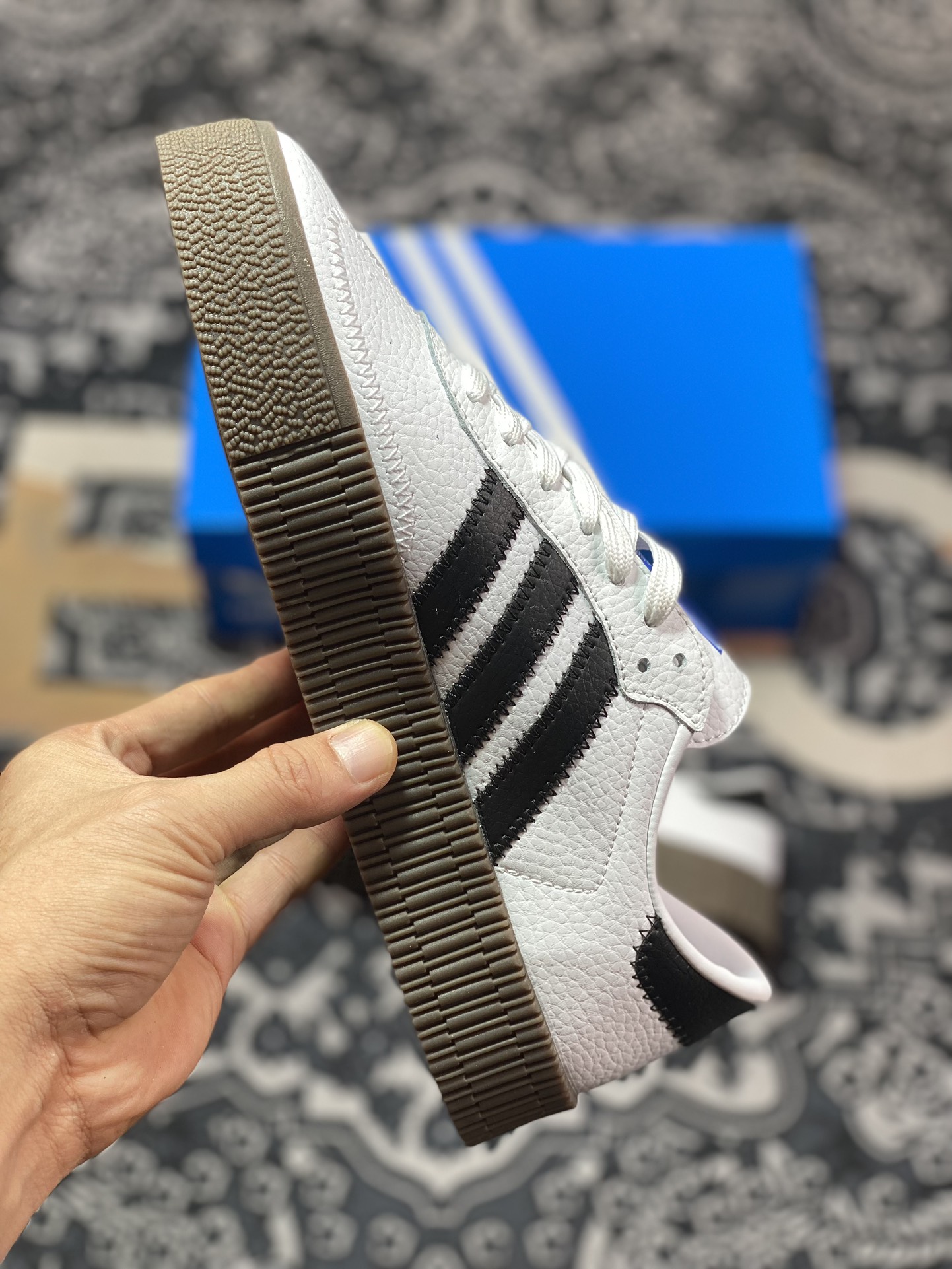 160 Adidas Samba 百搭单品 三叶草 Samba Rose W女子低帮厚底板鞋 AQ1134