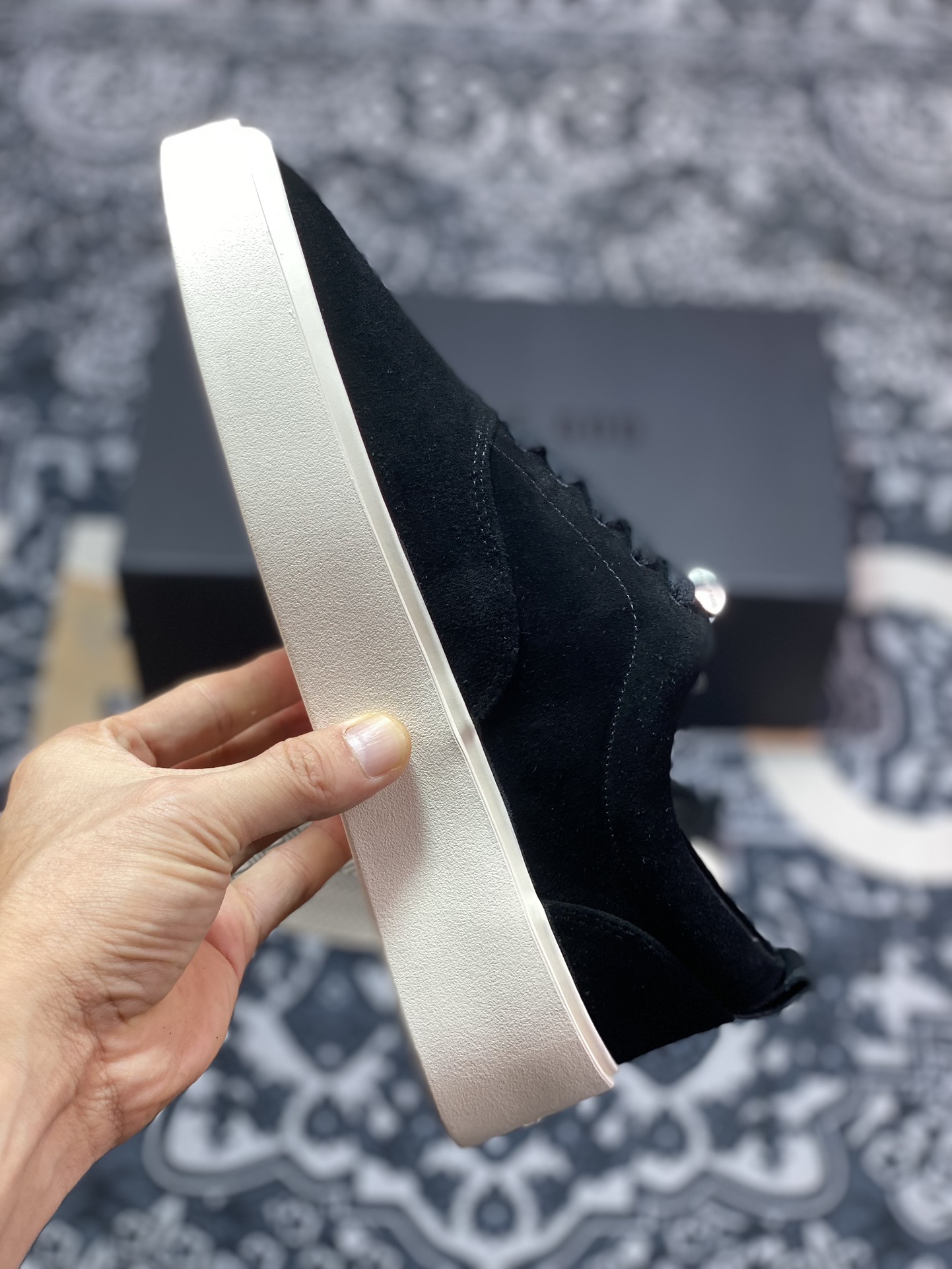 320 Fear of God 101 Low Top Sneaker 平底低帮增高板鞋“黑面白底”5R18-7000 016