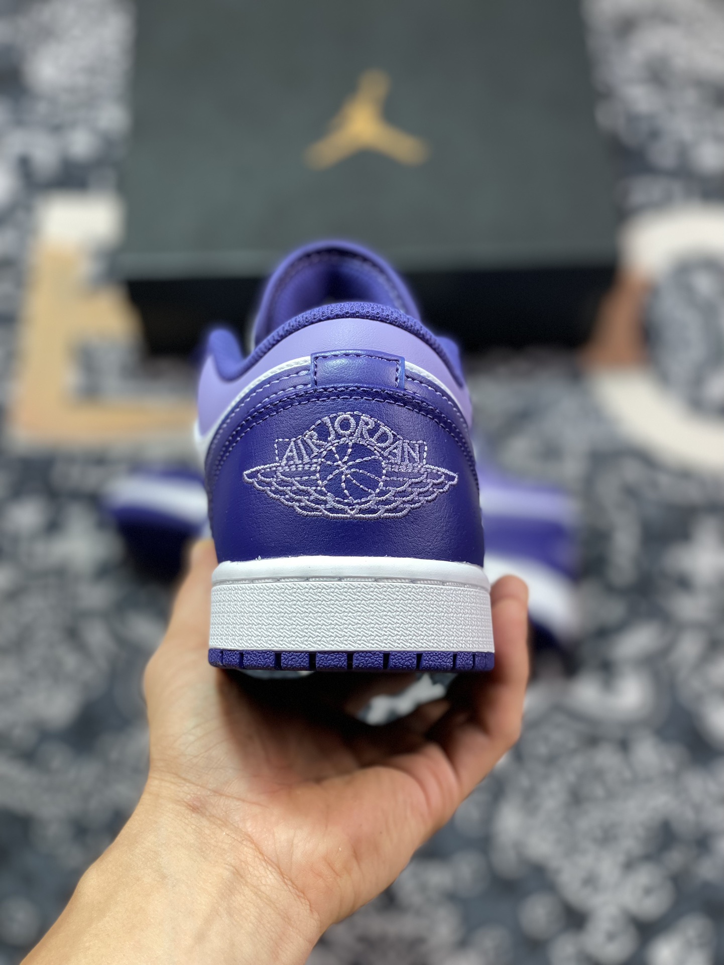 Preferred DT pure original Air Jordan 1 Low AJ1 Joe 1 low-top culture basketball shoes white purple DD3558-515