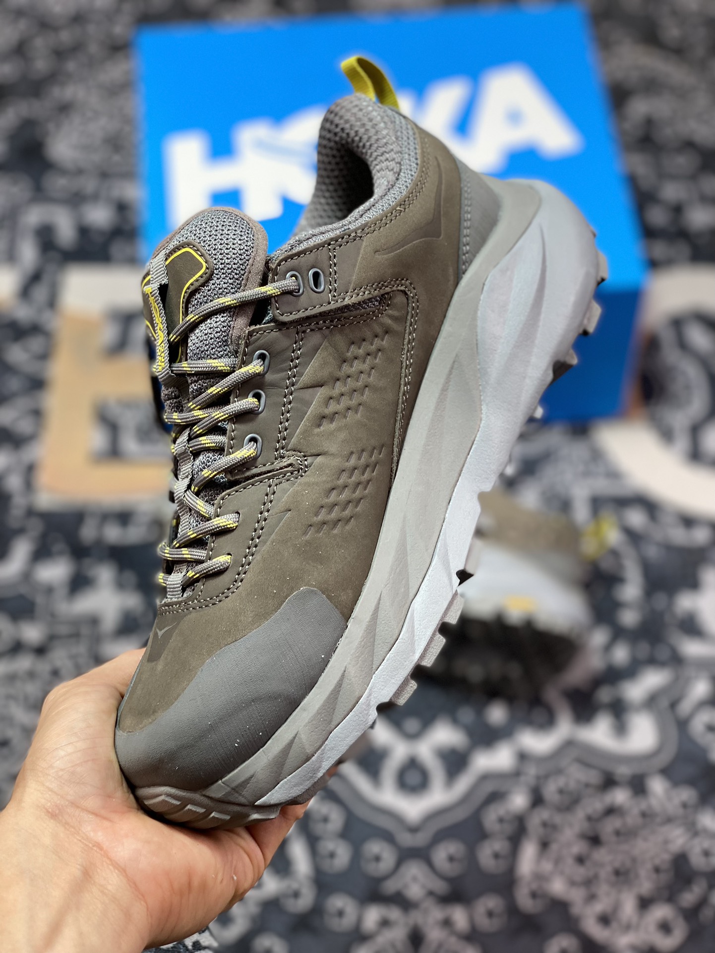 550 优选 原装级别HOKA ONE ONE Kaha Low GTX 岩灰 卡哈潮流越野登山防水户外功能鞋