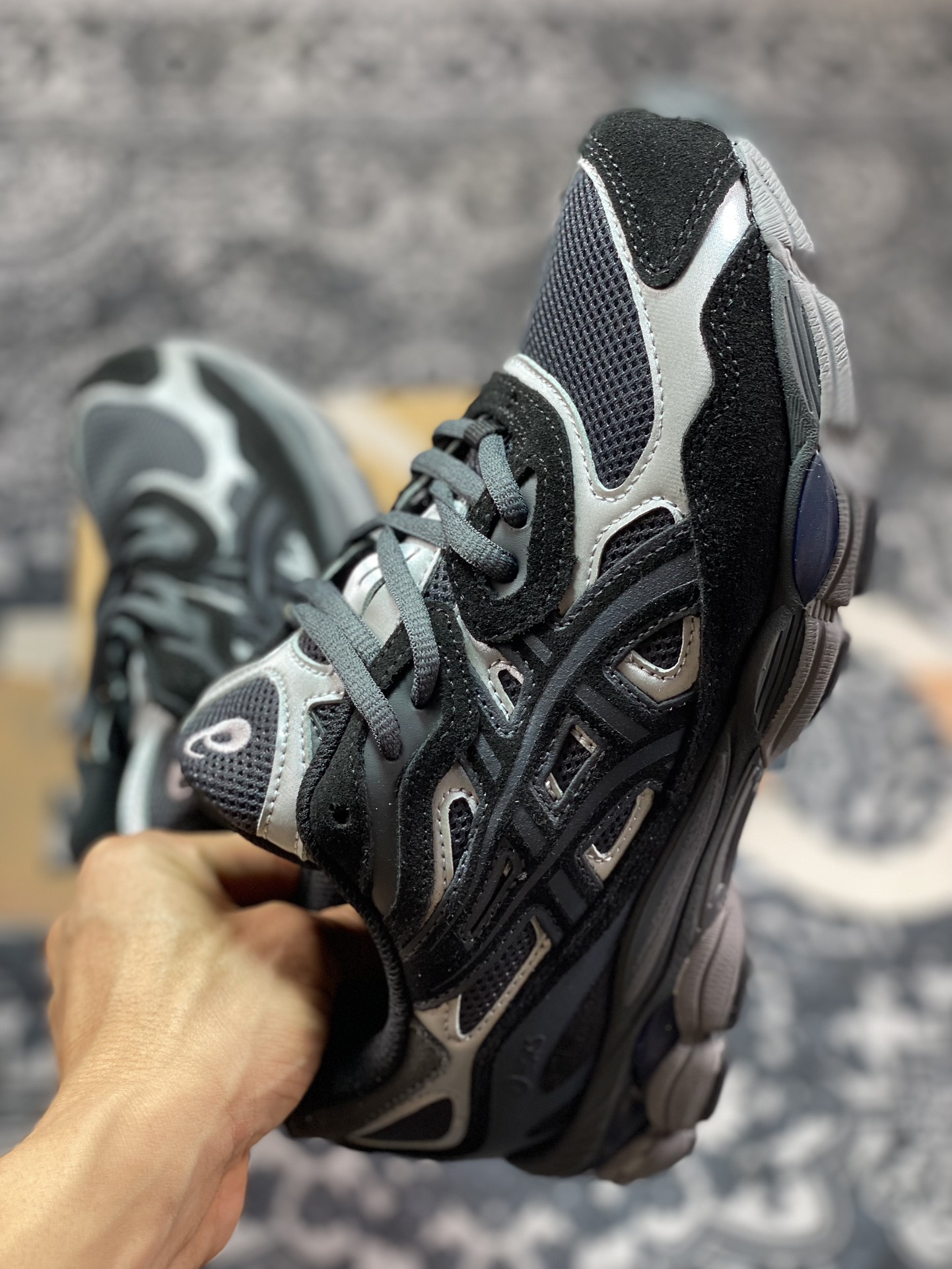 200 亚瑟士Asics Gel-N系列低帮复古休闲运动慢跑鞋“黑碳灰”1201A789-020