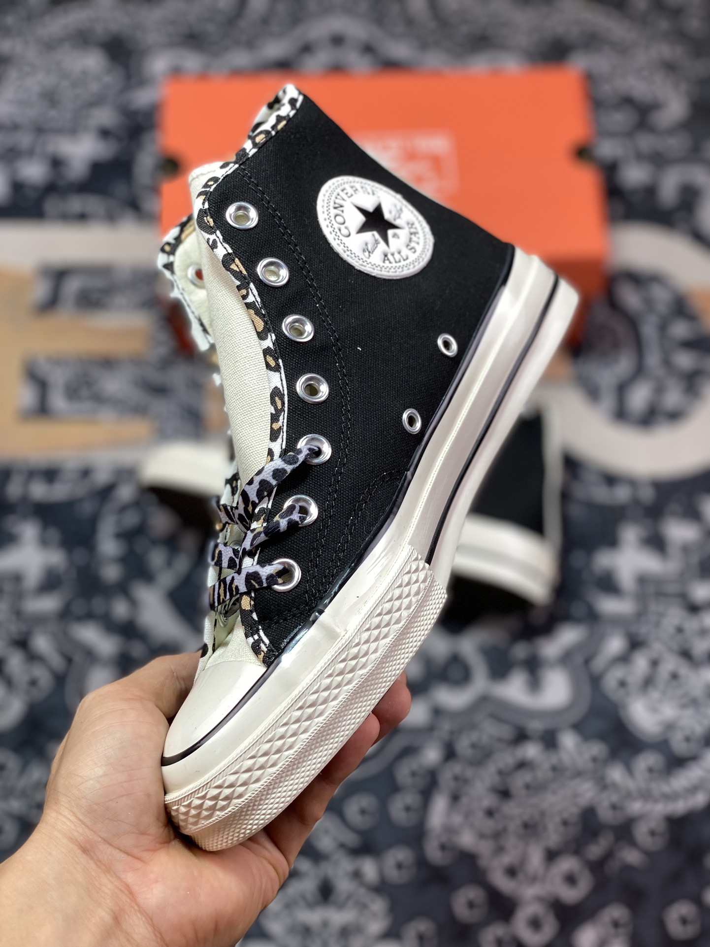 160  Converse 1970s 黑白豹纹拼接 匡威2023年秋冬新款 A05356C