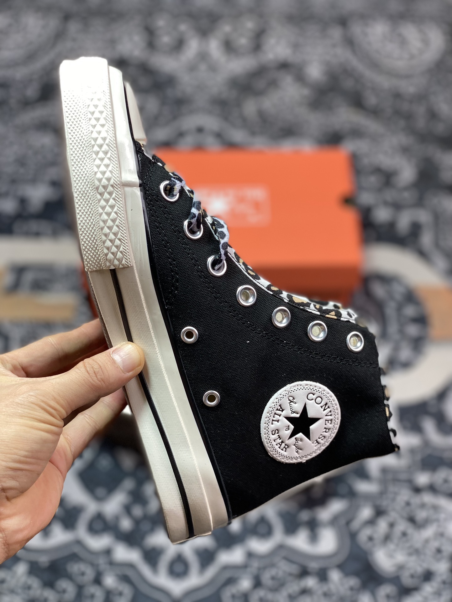 160  Converse 1970s 黑白豹纹拼接 匡威2023年秋冬新款 A05356C