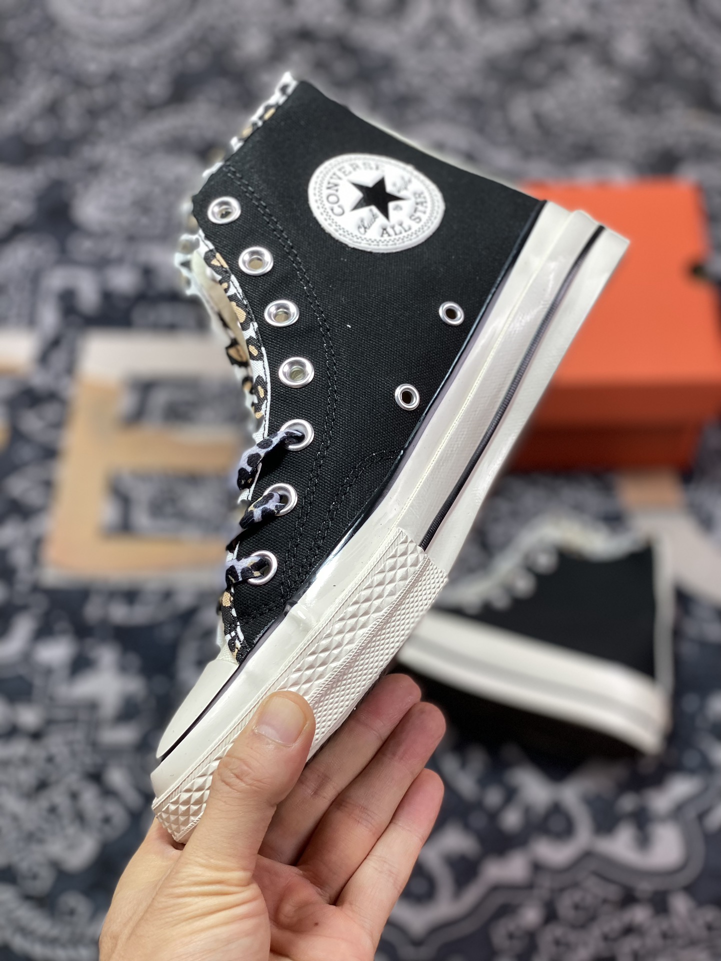 160  Converse 1970s 黑白豹纹拼接 匡威2023年秋冬新款 A05356C