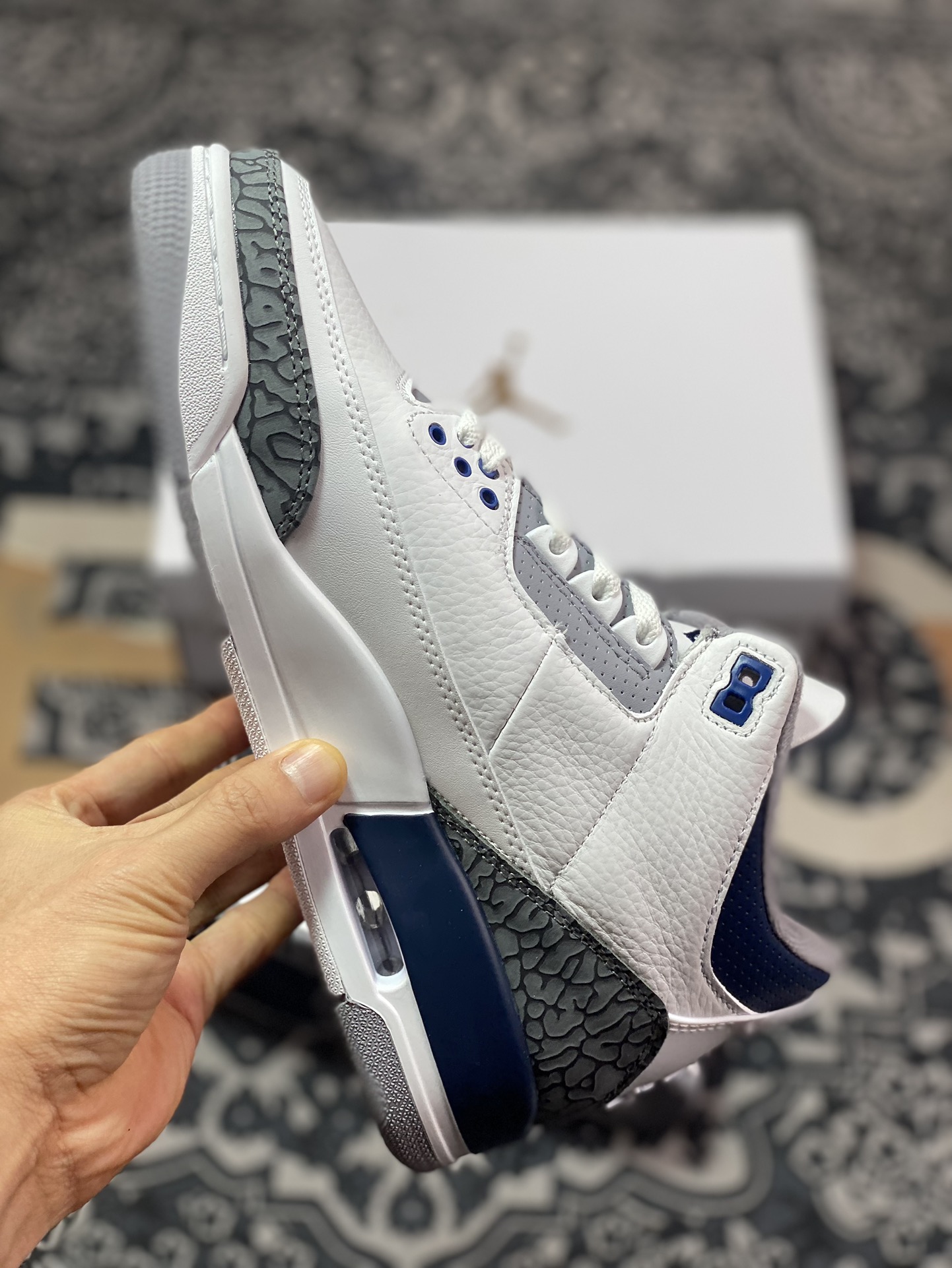 320 Air Jordan 3 Retro 白蓝 潮流复古篮球鞋 CT8532-140