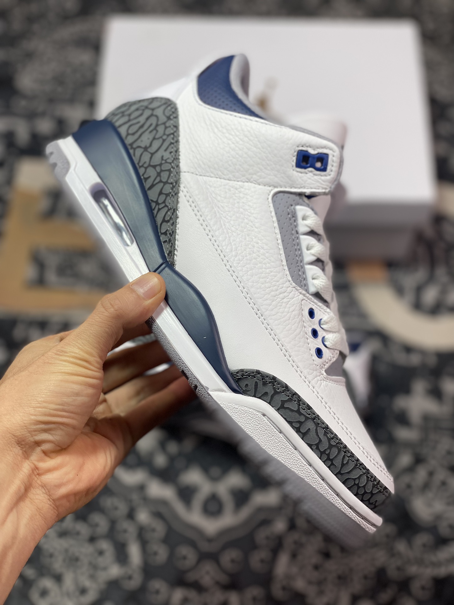 320 Air Jordan 3 Retro 白蓝 潮流复古篮球鞋 CT8532-140