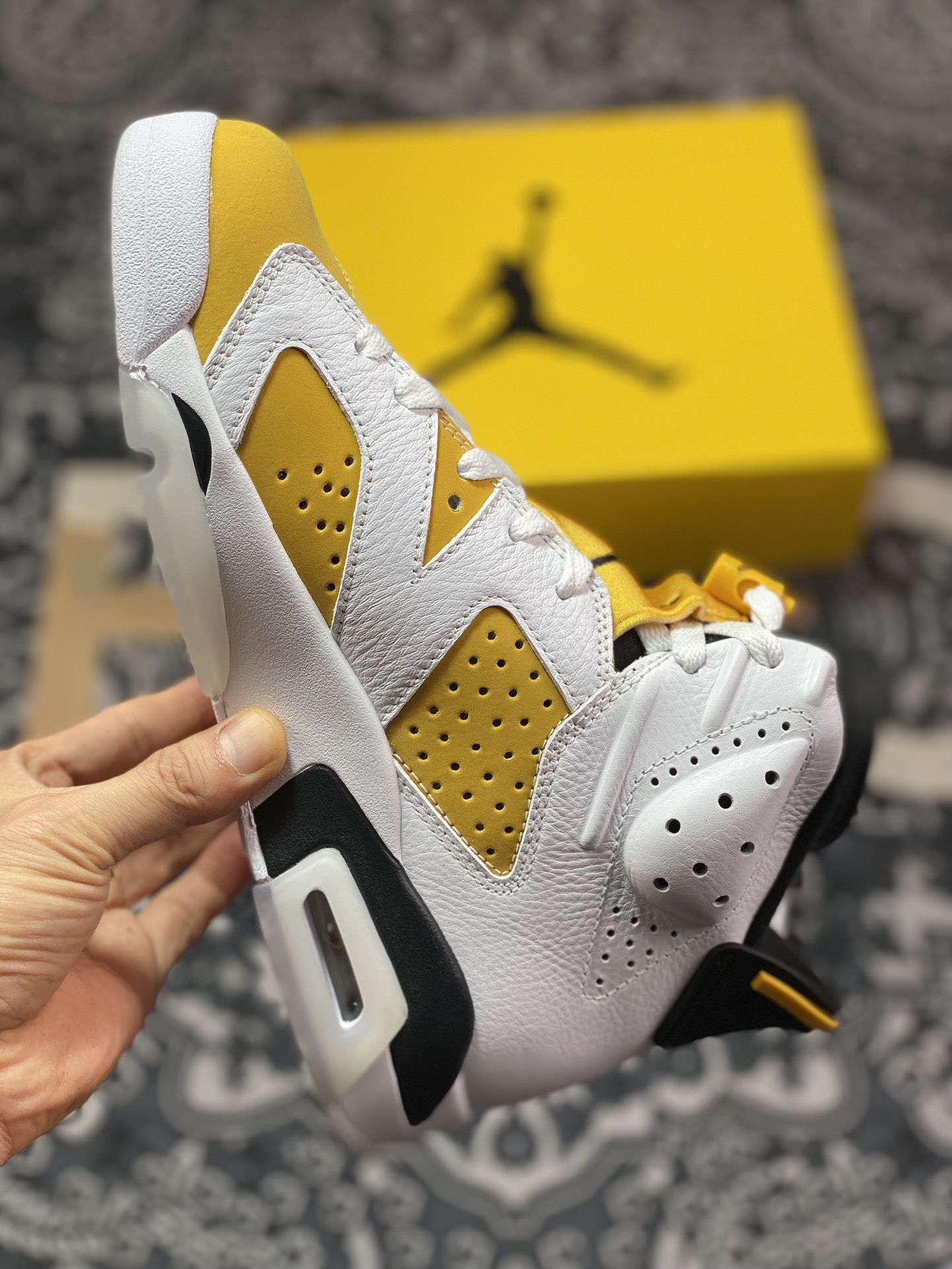 450 优选 纯原Air Jordan AJ6 Retro ” Yellow Ochre ” AJ6乔6 白黄 男子文化篮球鞋CT8529-170