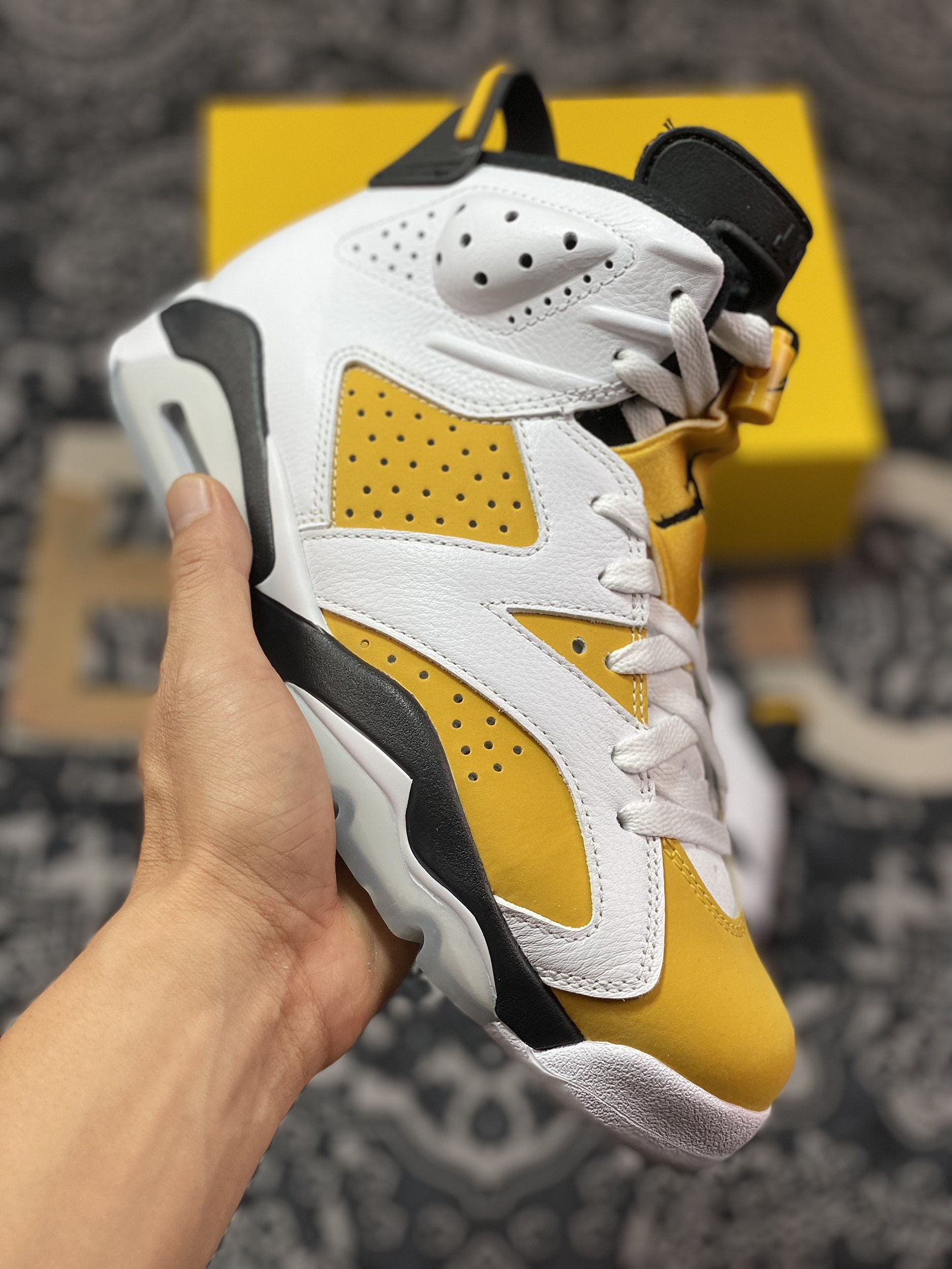 450 优选 纯原Air Jordan AJ6 Retro ” Yellow Ochre ” AJ6乔6 白黄 男子文化篮球鞋CT8529-170