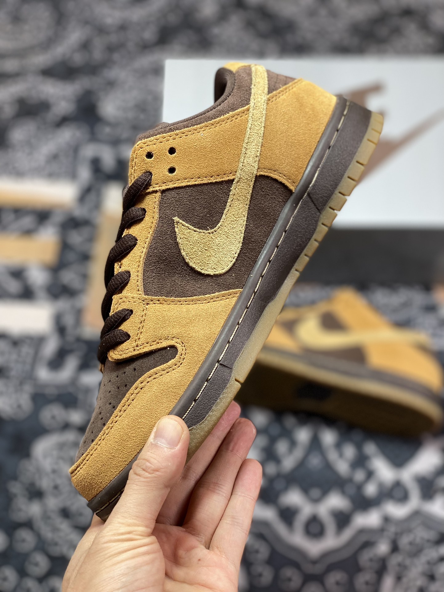 Nike Dunk SB Low Brown Pack wheat dark brown low-top casual sports shoes 304292-221