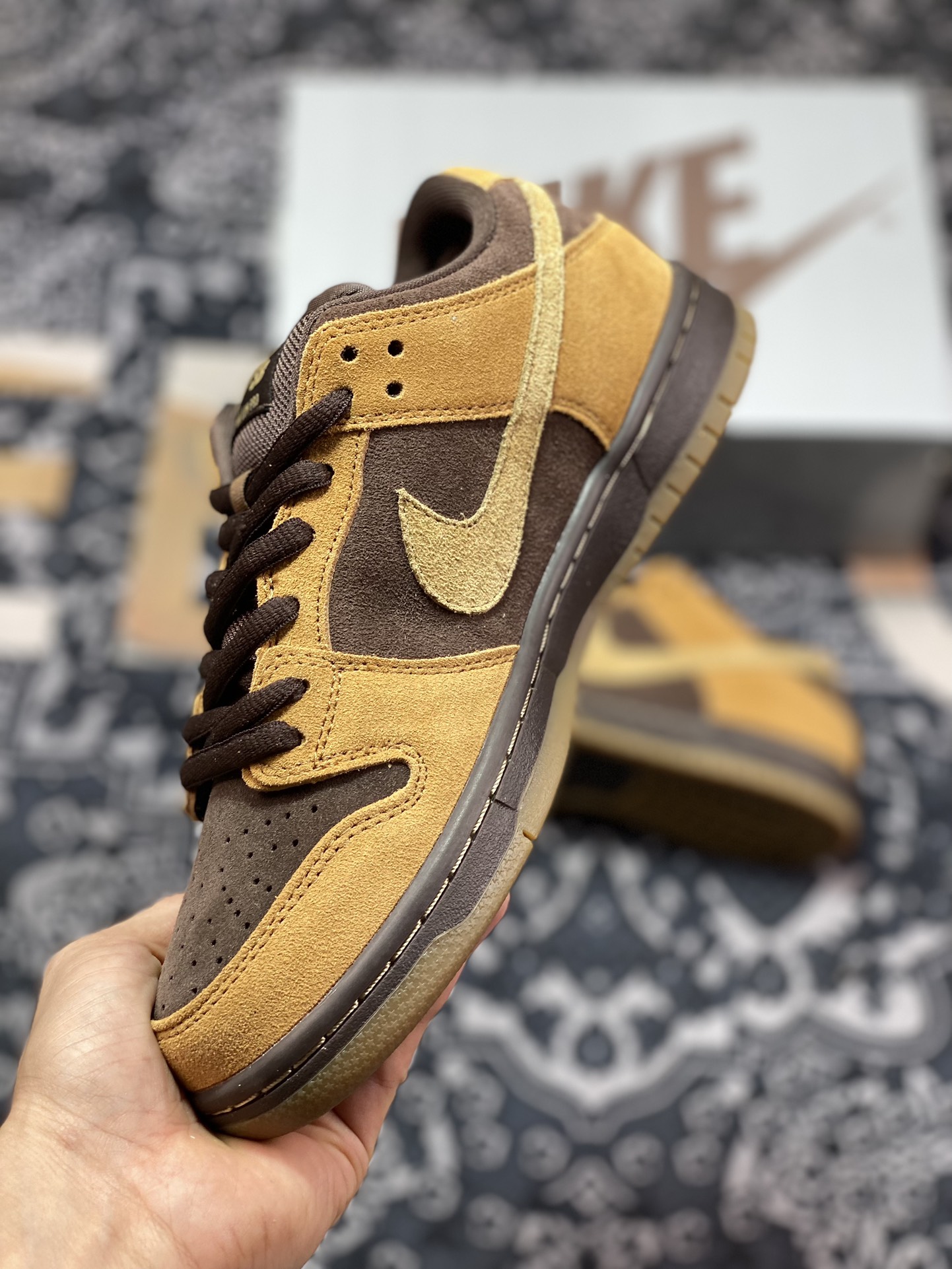 Nike Dunk SB Low Brown Pack wheat dark brown low-top casual sports shoes 304292-221