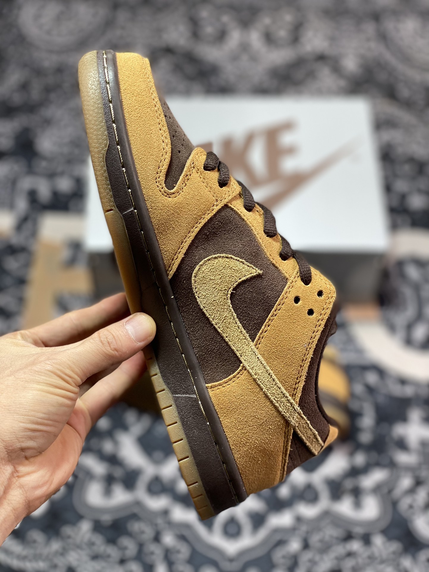 Nike Dunk SB Low Brown Pack wheat dark brown low-top casual sports shoes 304292-221