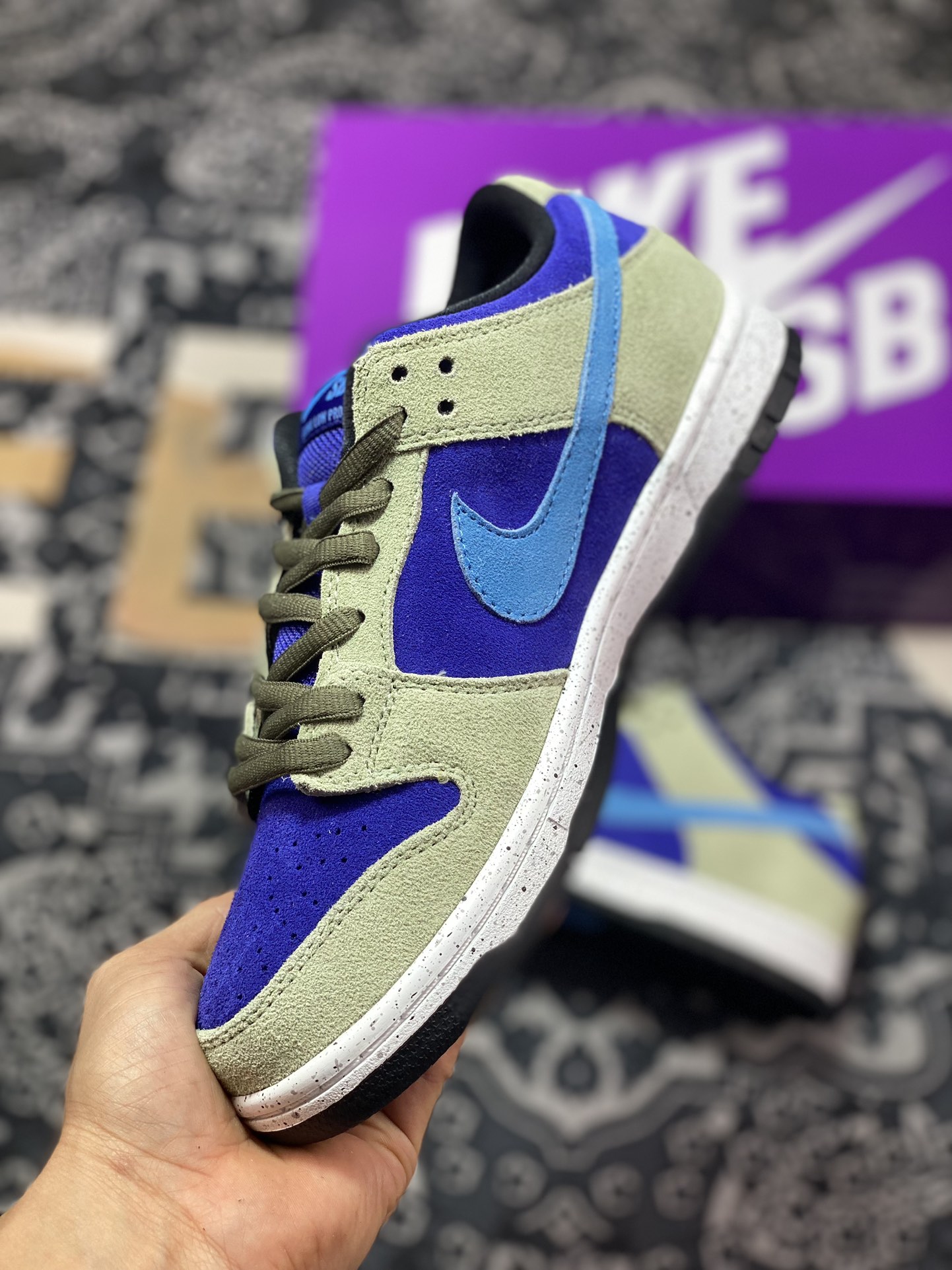 220 Nike  Dunk SB Low Celadon 蓝卡其 低帮休闲运动板鞋 BQ6817-301