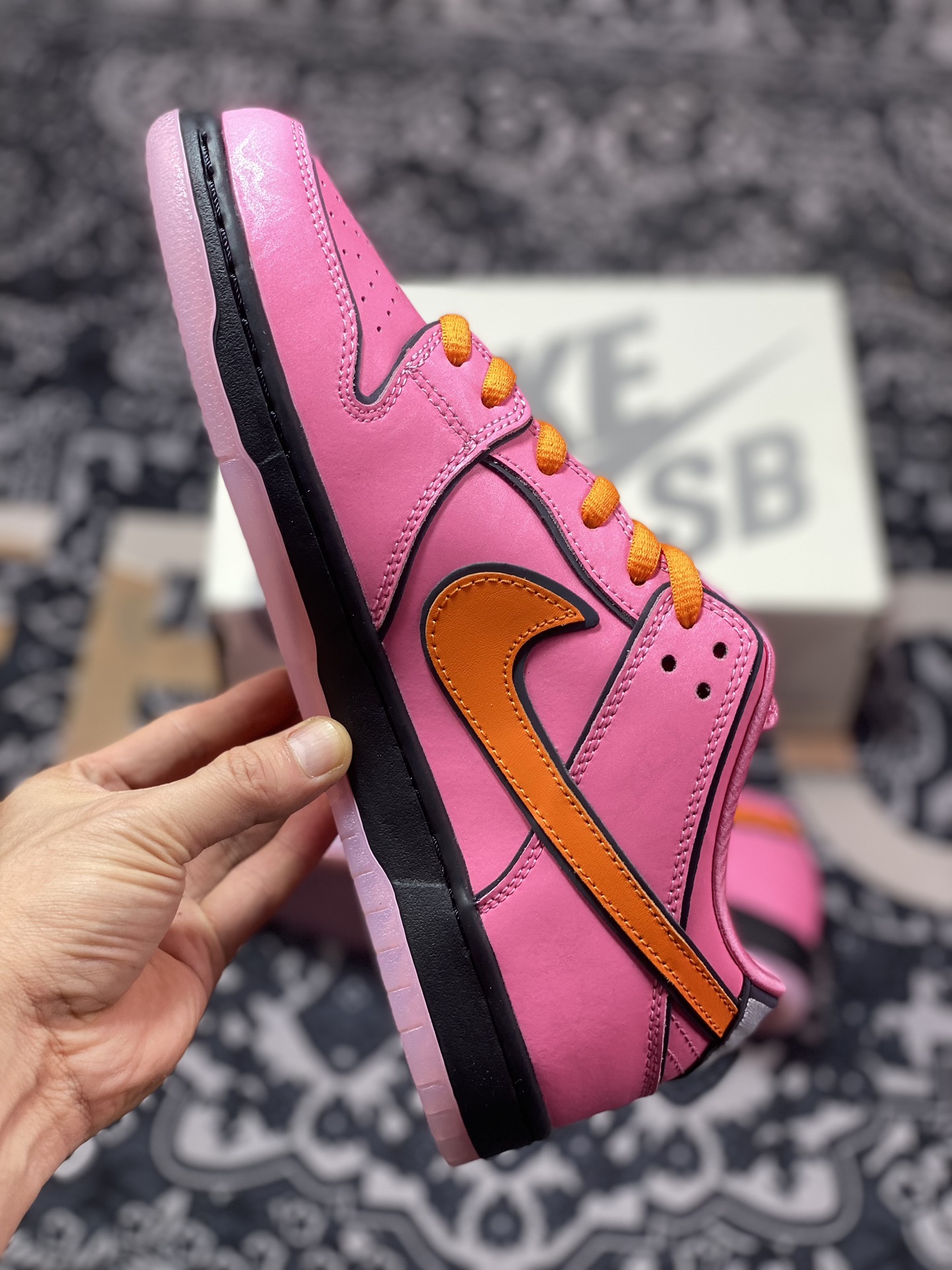 The Powerpuff Girls x Nike SB Dunk Low Pro ”Blossom” dunk shoes ”Joint pink and orange flowers” FD2631-600