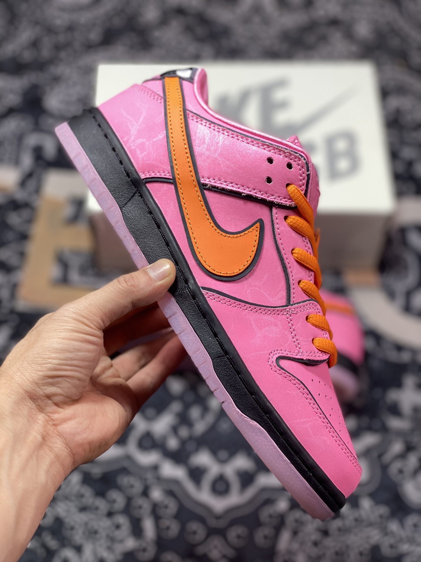 The Powerpuff Girls x Nike SB Dunk Low Pro ”Blossom” dunk shoes ”Joint pink and orange flowers” FD2631-600