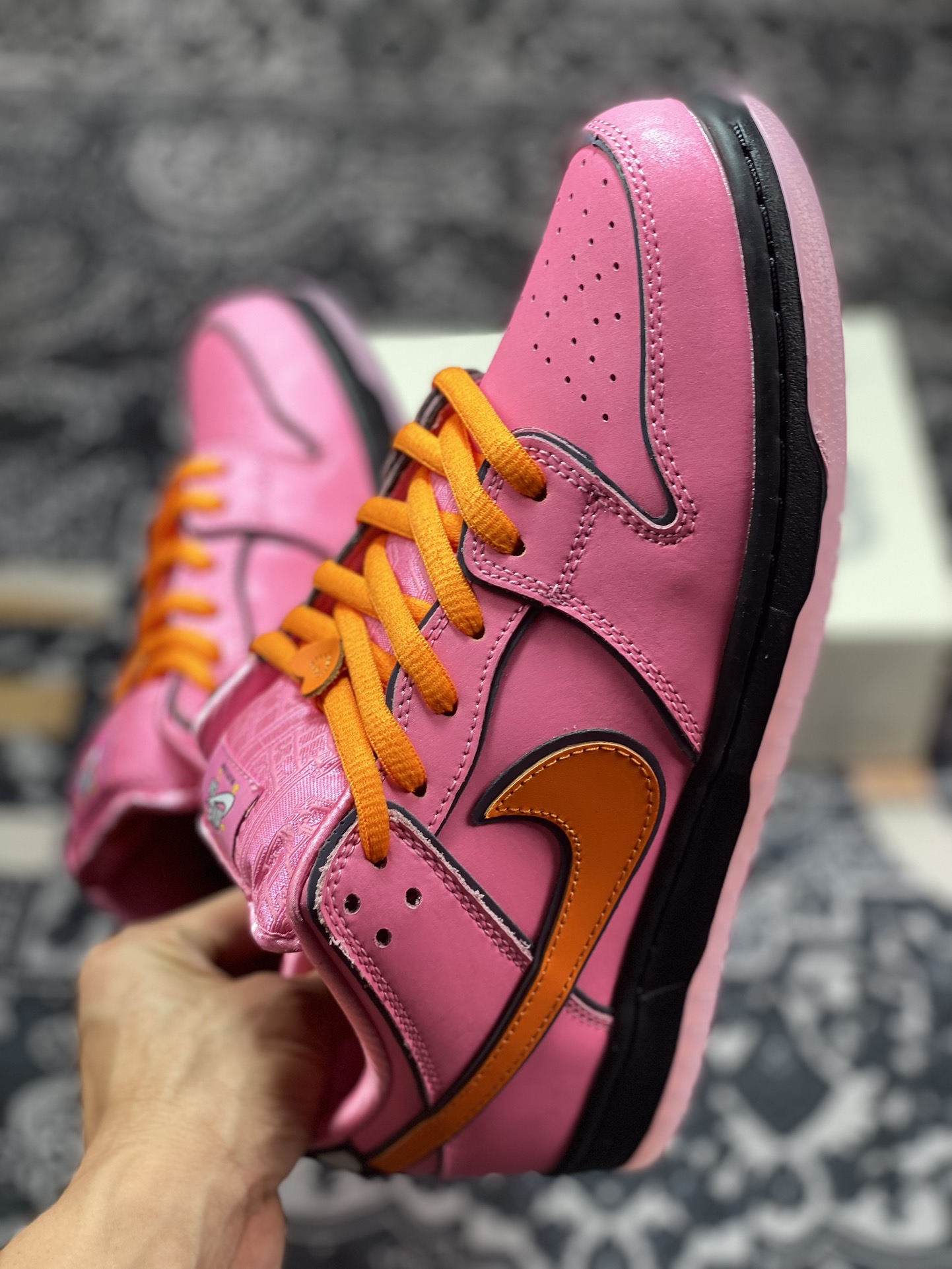 The Powerpuff Girls x Nike SB Dunk Low Pro ”Blossom” dunk shoes ”Joint pink and orange flowers” FD2631-600