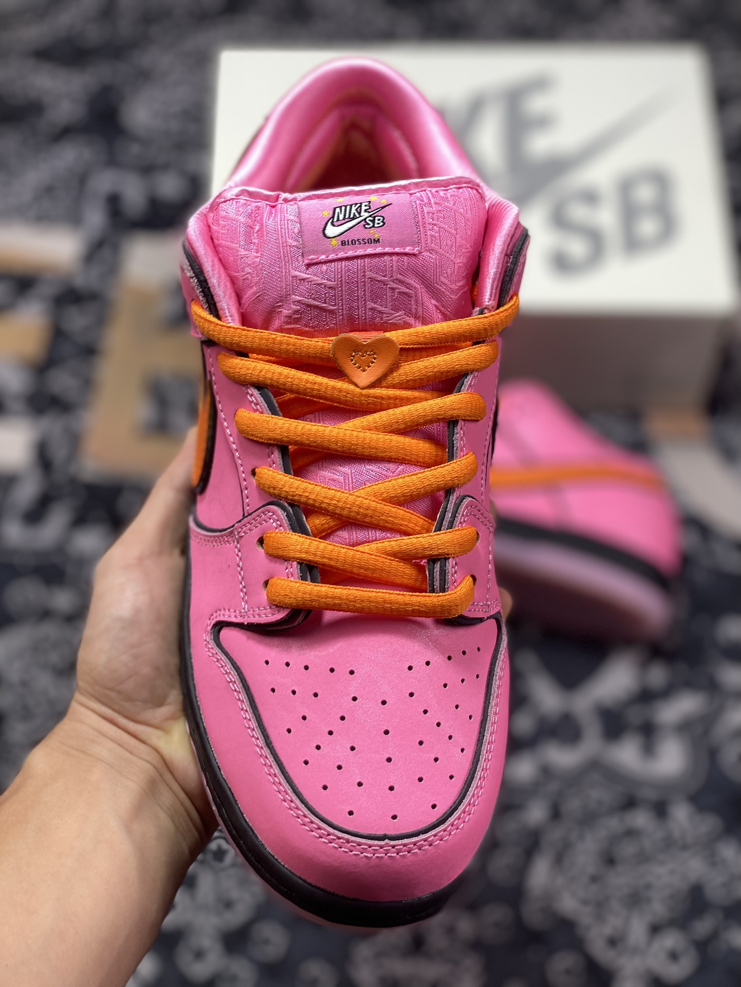 The Powerpuff Girls x Nike SB Dunk Low Pro ”Blossom” dunk shoes ”Joint pink and orange flowers” FD2631-600