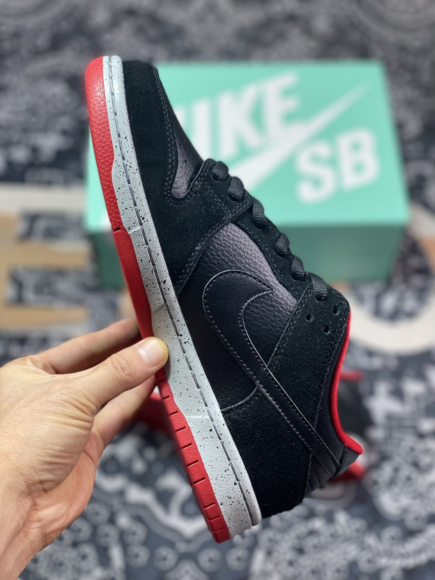 220 Nike  Dunk SB Low Black Cement 黑水泥 低帮休闲运动板鞋 304292-050