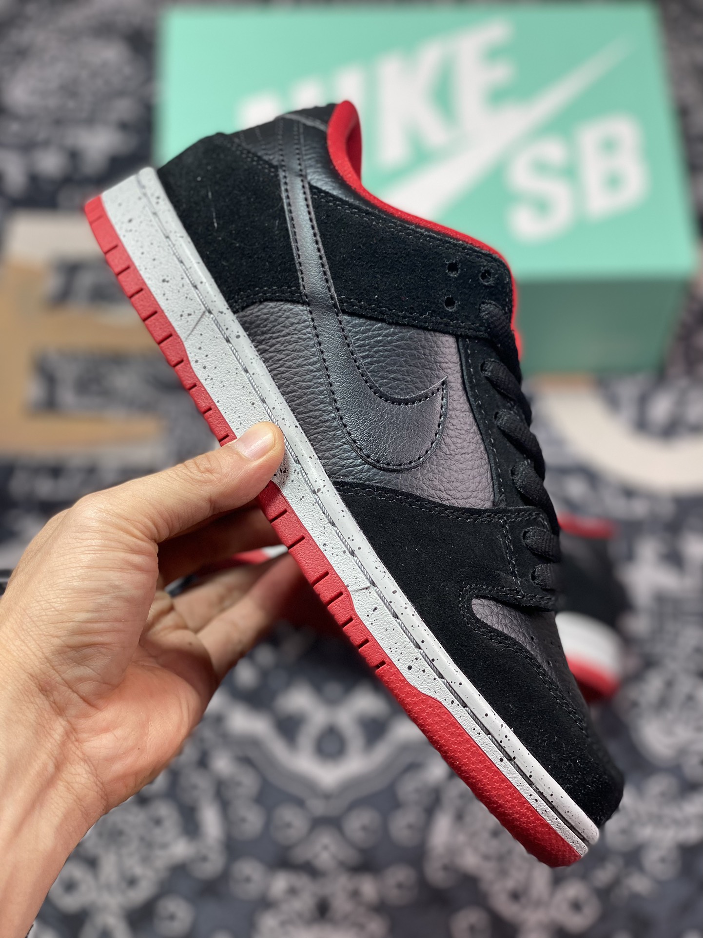 220 Nike  Dunk SB Low Black Cement 黑水泥 低帮休闲运动板鞋 304292-050