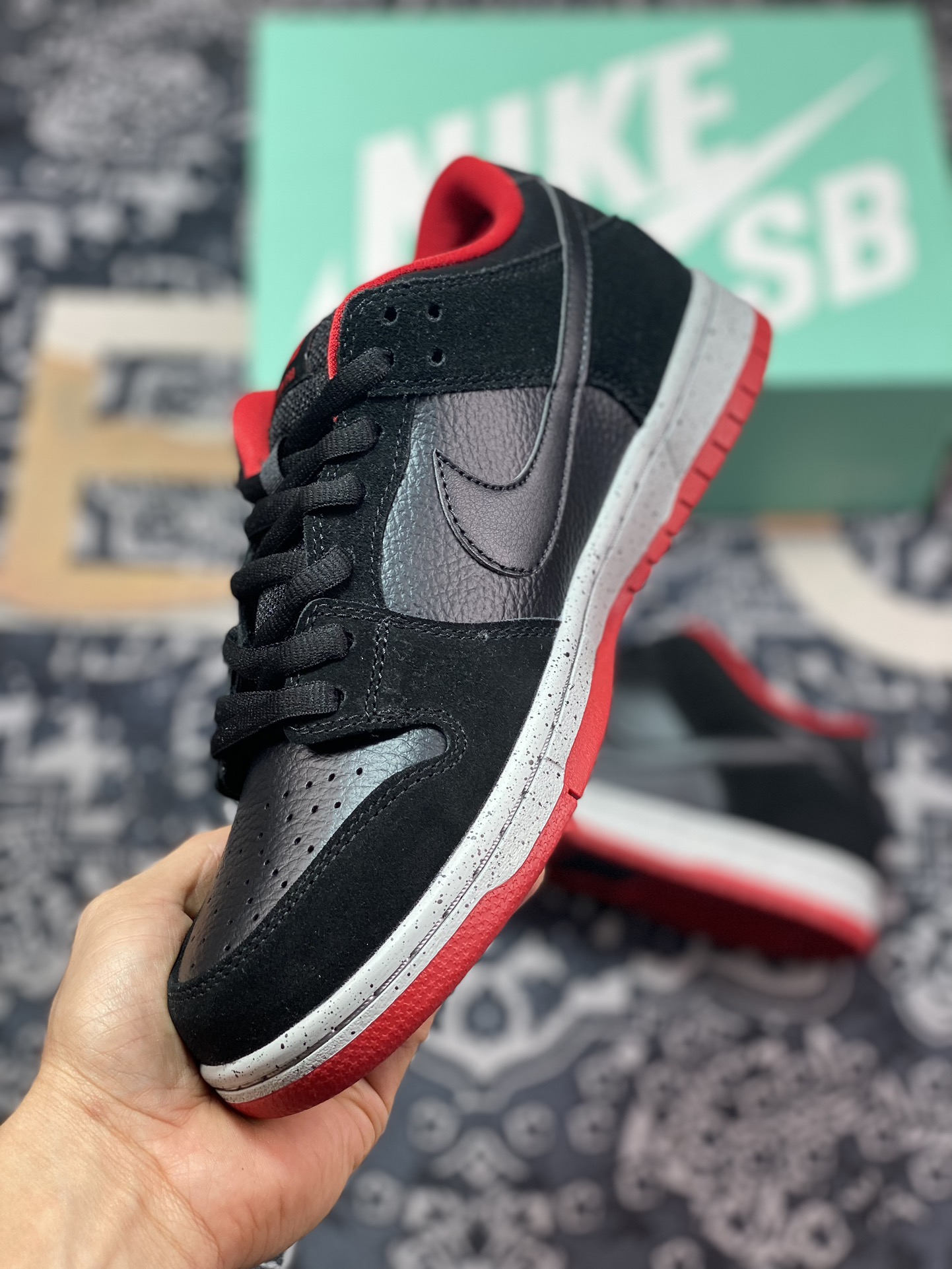 220 Nike  Dunk SB Low Black Cement 黑水泥 低帮休闲运动板鞋 304292-050