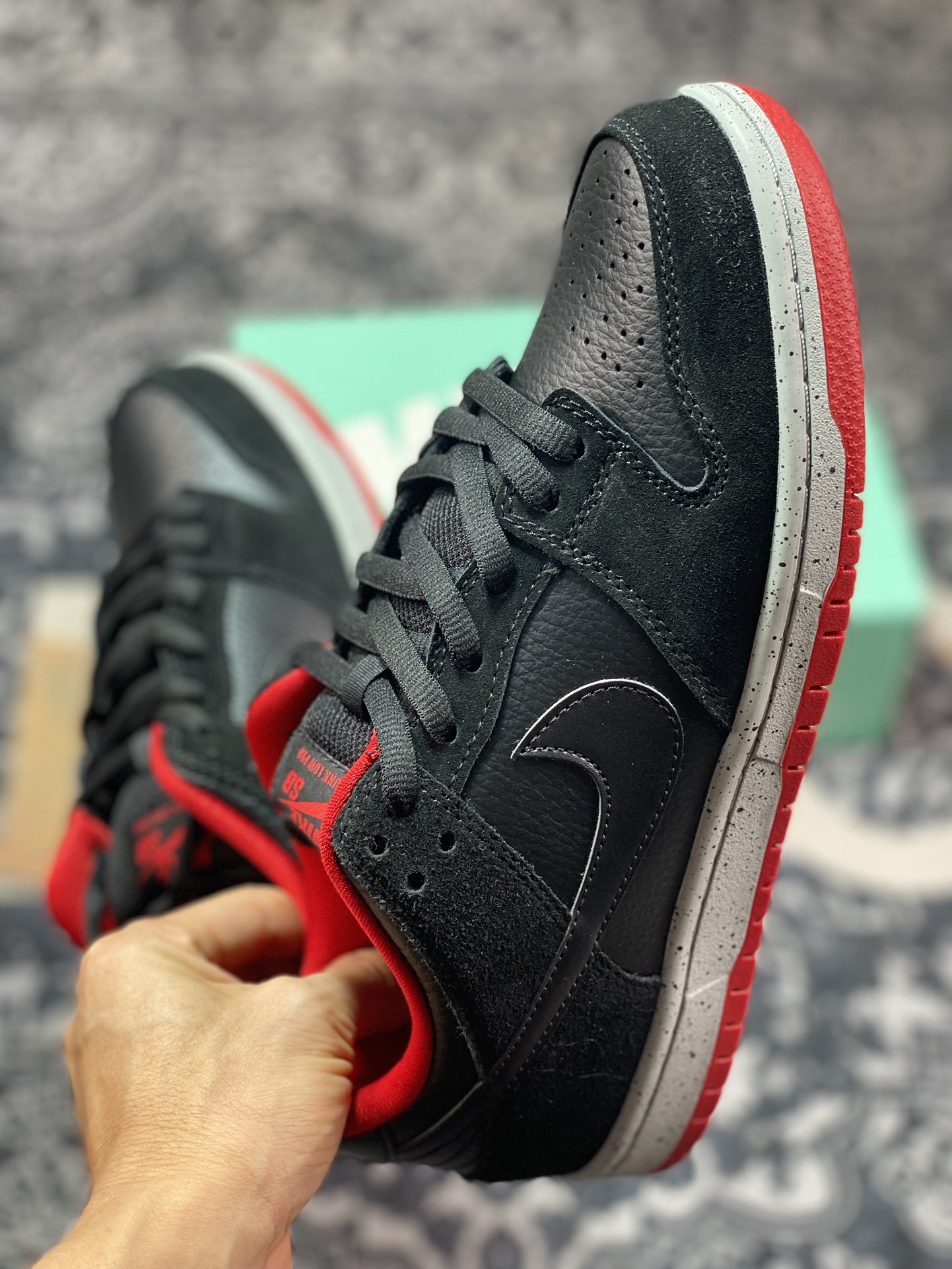 220 Nike  Dunk SB Low Black Cement 黑水泥 低帮休闲运动板鞋 304292-050