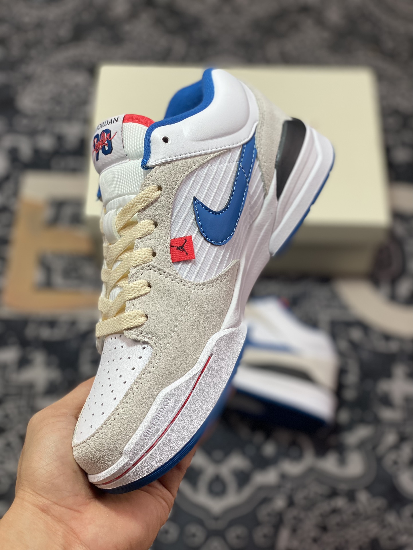 180 Air Jordan Stadium 90 白蓝红 复古耐磨低帮休闲跑步鞋 FV8116-141