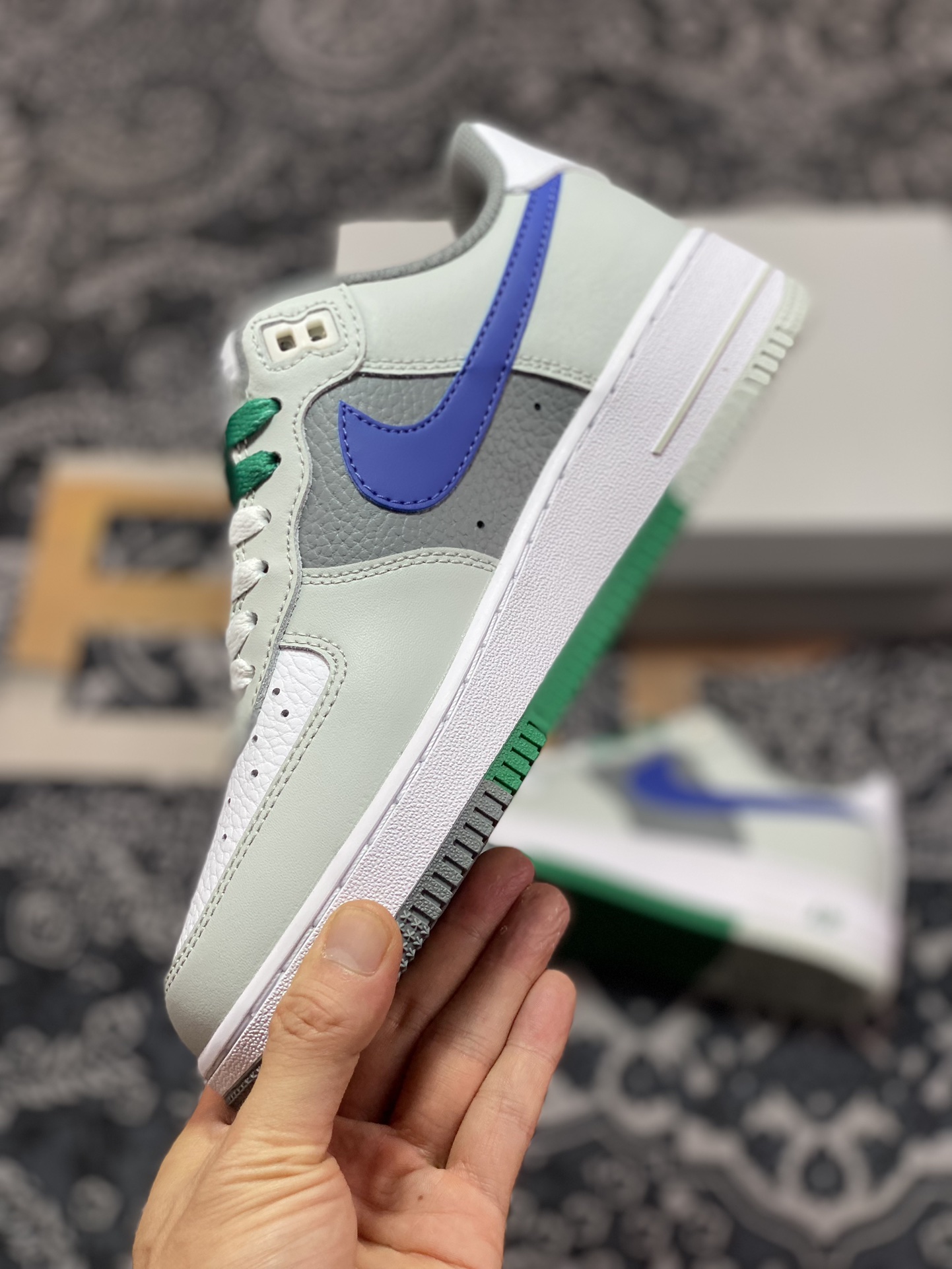 200 Air Force 1 '07 Low 灰绿蓝钩 FB9035-001