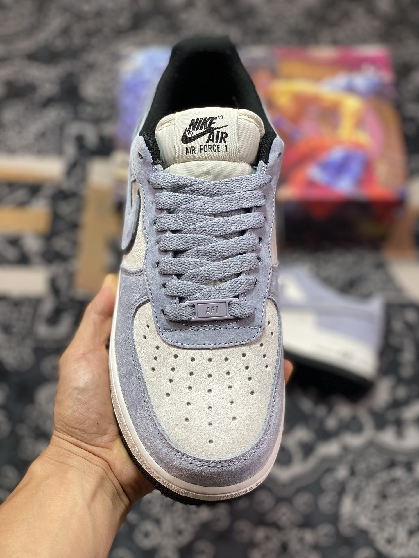 260 Air Force 1'07 Low Retro SP空军一号低帮板鞋“麂皮浅兰紫白灰黑”LF8989-444