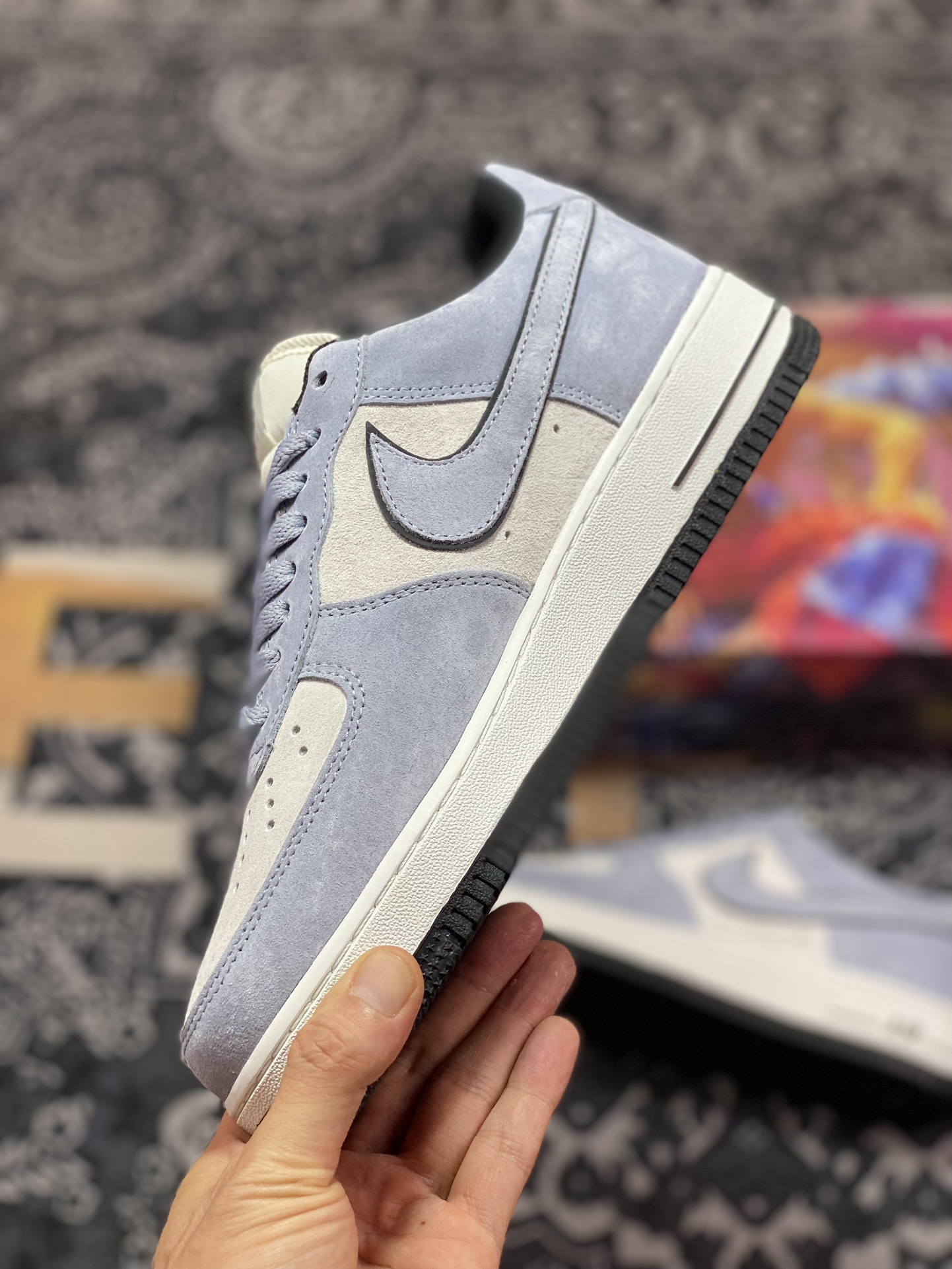 260 Air Force 1'07 Low Retro SP空军一号低帮板鞋“麂皮浅兰紫白灰黑”LF8989-444