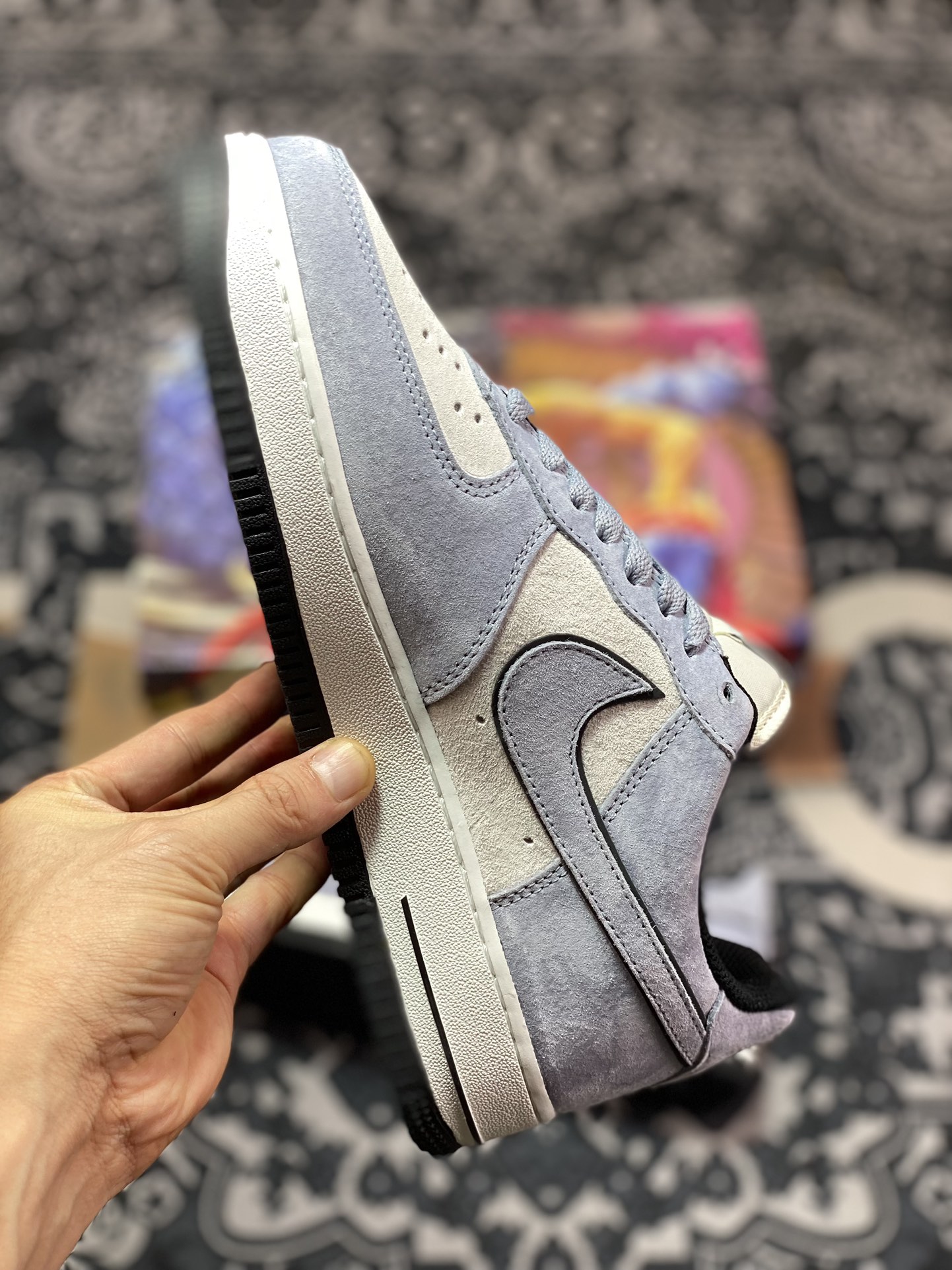 260 Air Force 1'07 Low Retro SP空军一号低帮板鞋“麂皮浅兰紫白灰黑”LF8989-444