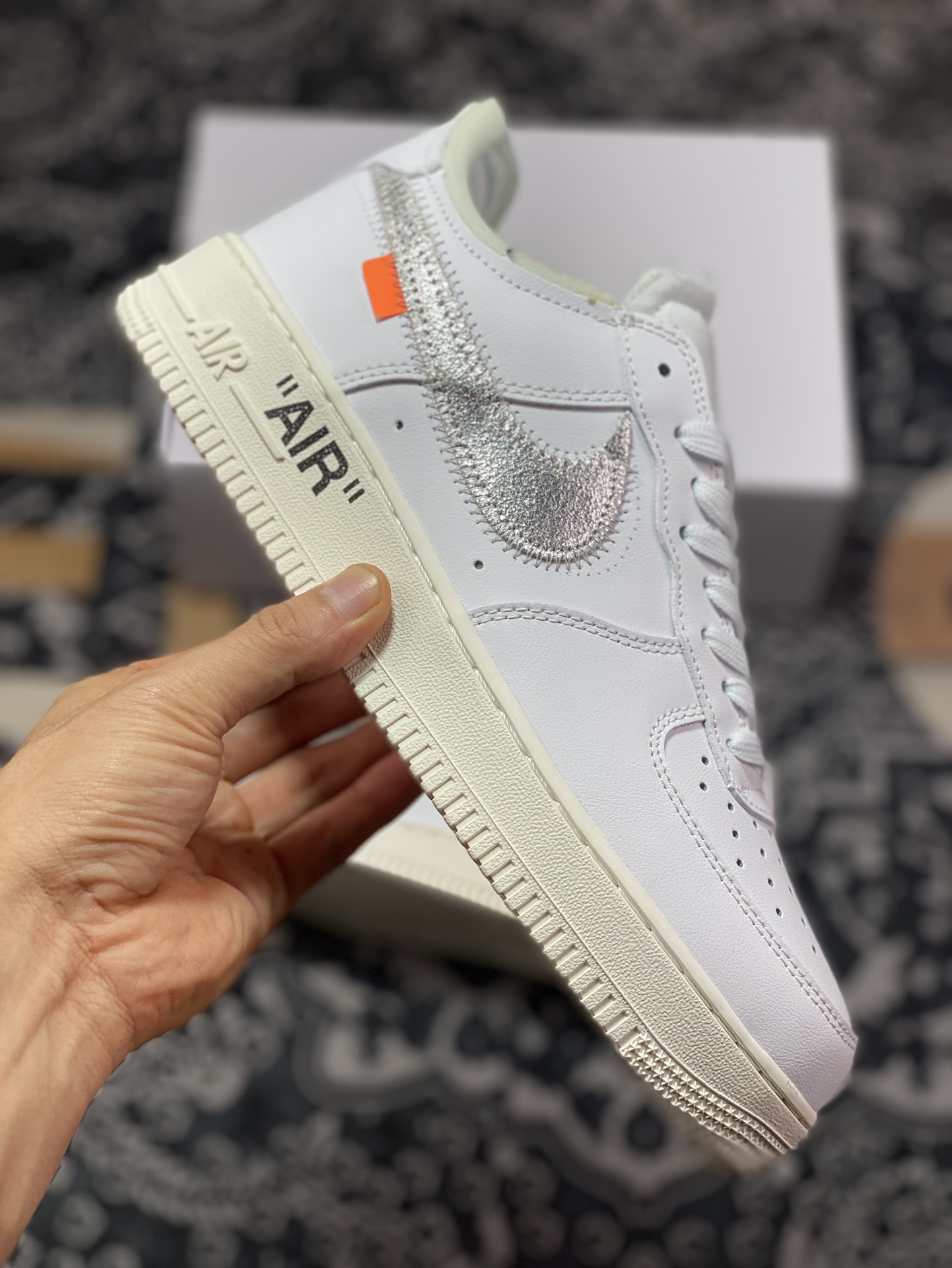 220 Off-White x Nike Air Force 1’07 Low"White AF100"空军一号板鞋“OW白银钩”AO4297-100