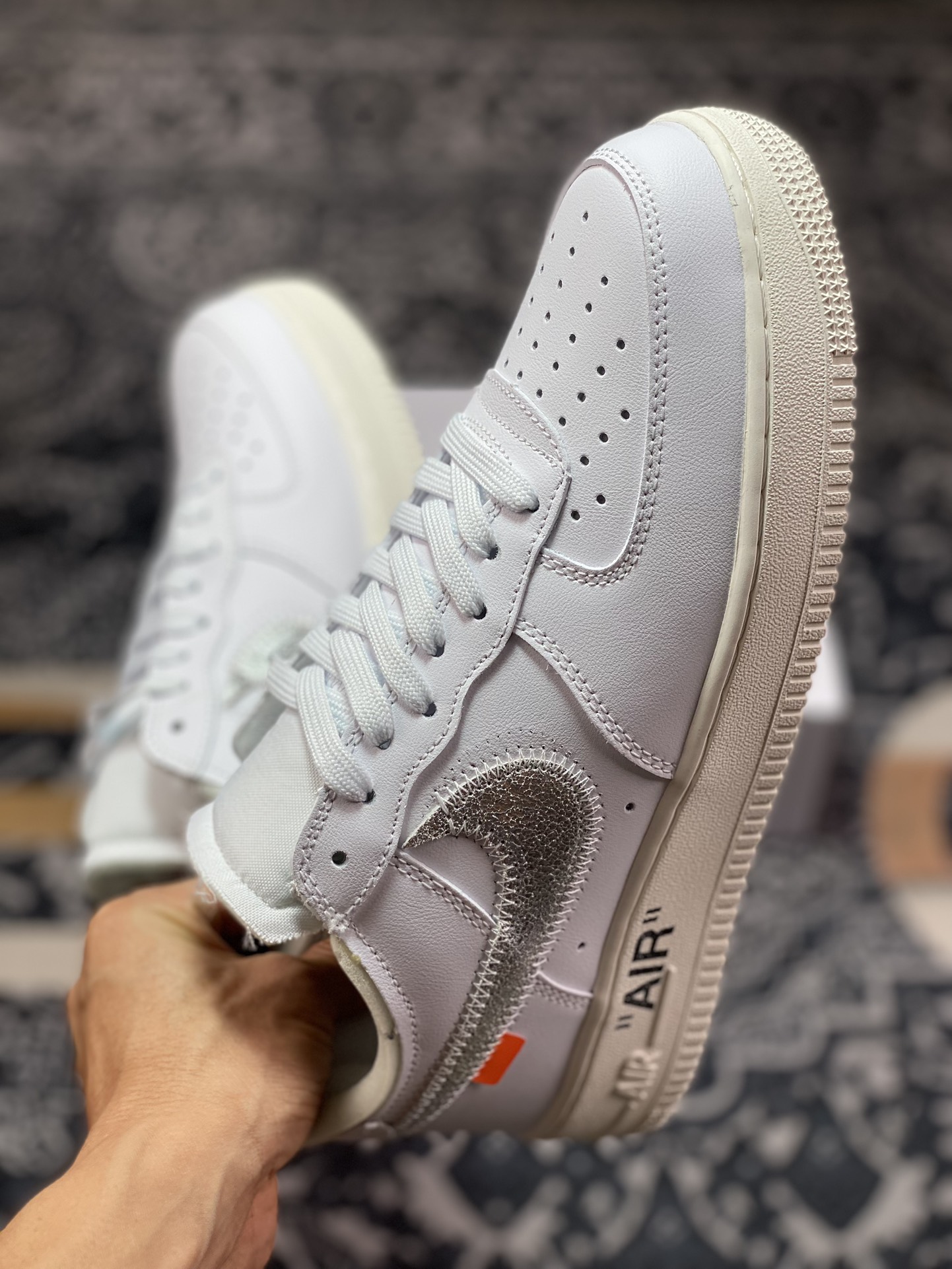 220 Off-White x Nike Air Force 1’07 Low"White AF100"空军一号板鞋“OW白银钩”AO4297-100