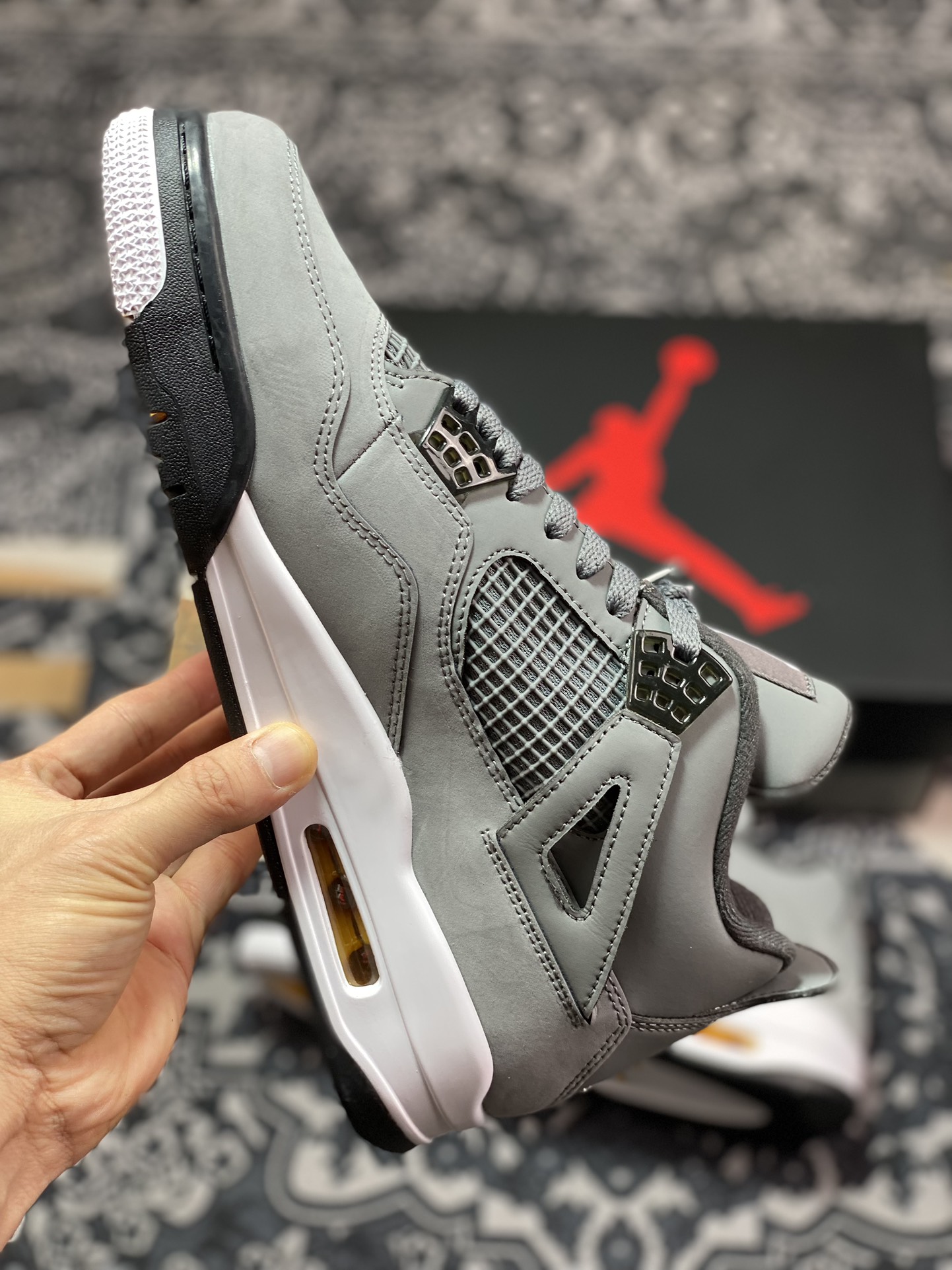 380 New 绿X 巅峰版本 全新升级 Air Jordan 4 酷灰 308497-007