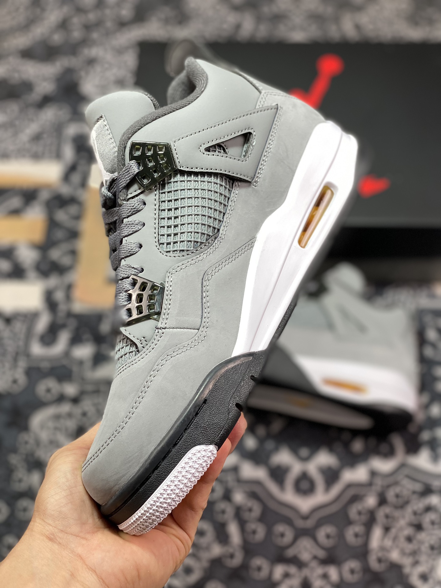 380 New 绿X 巅峰版本 全新升级 Air Jordan 4 酷灰 308497-007