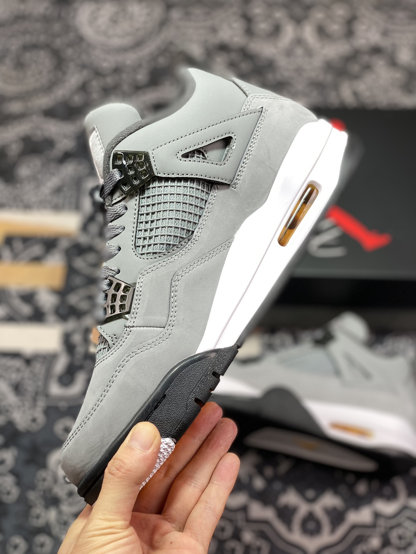 380 New 绿X 巅峰版本 全新升级 Air Jordan 4 酷灰 308497-007