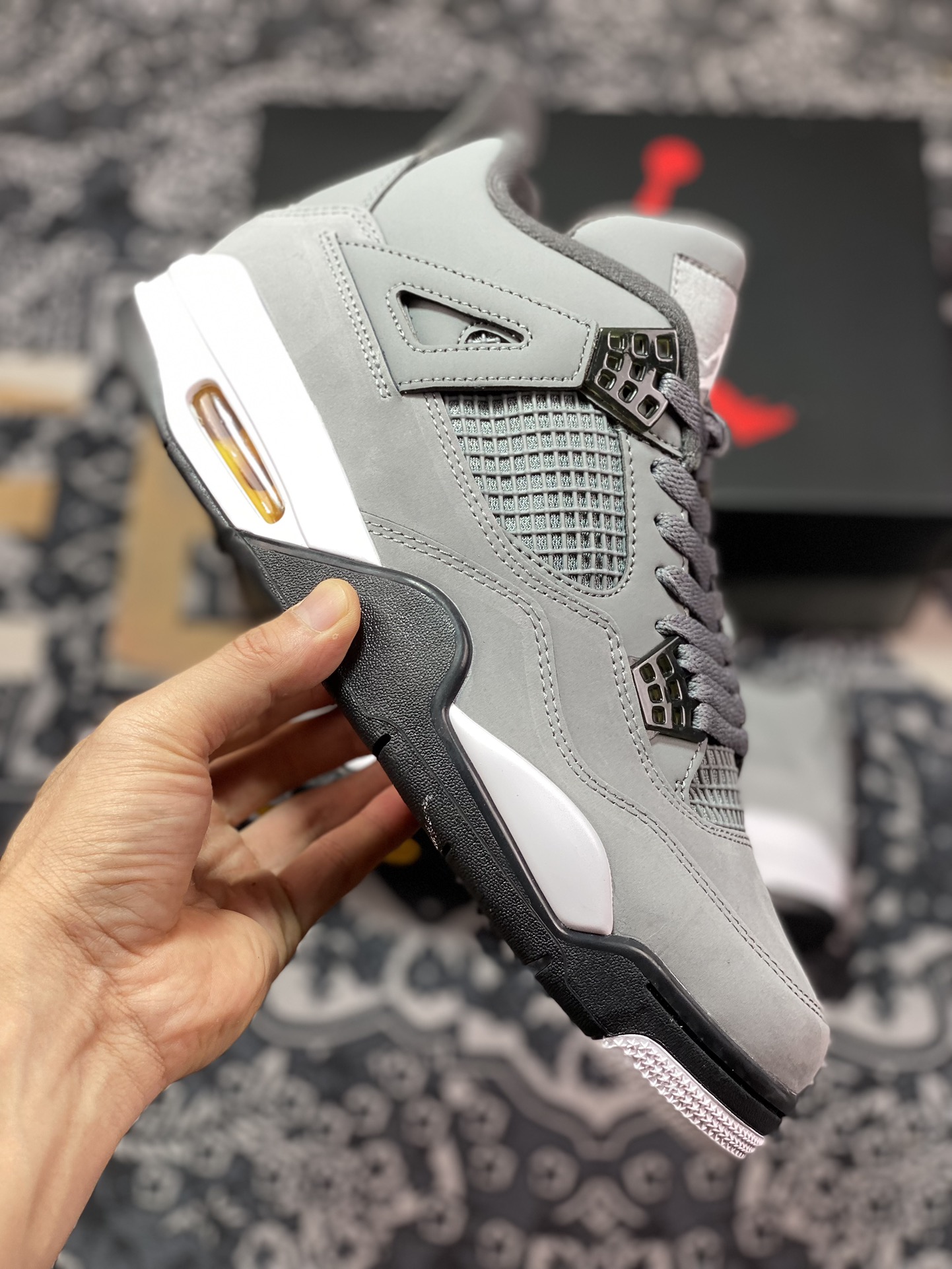 380 New 绿X 巅峰版本 全新升级 Air Jordan 4 酷灰 308497-007