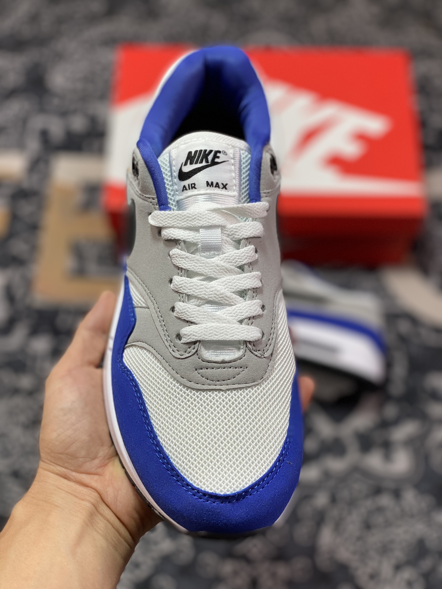 220 Nike  Air Max 1 白黑蓝 FD9082-100