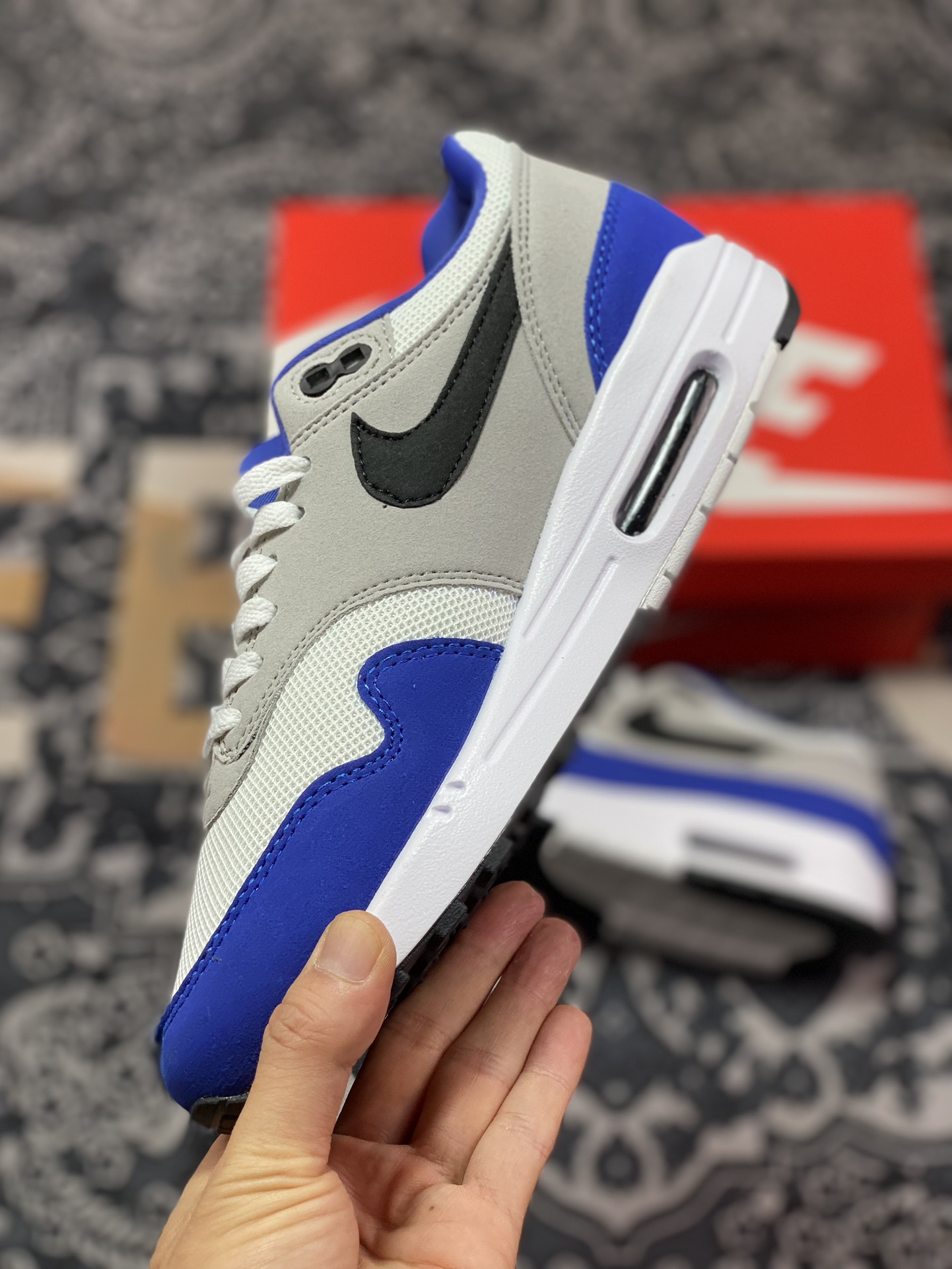 220 Nike  Air Max 1 白黑蓝 FD9082-100