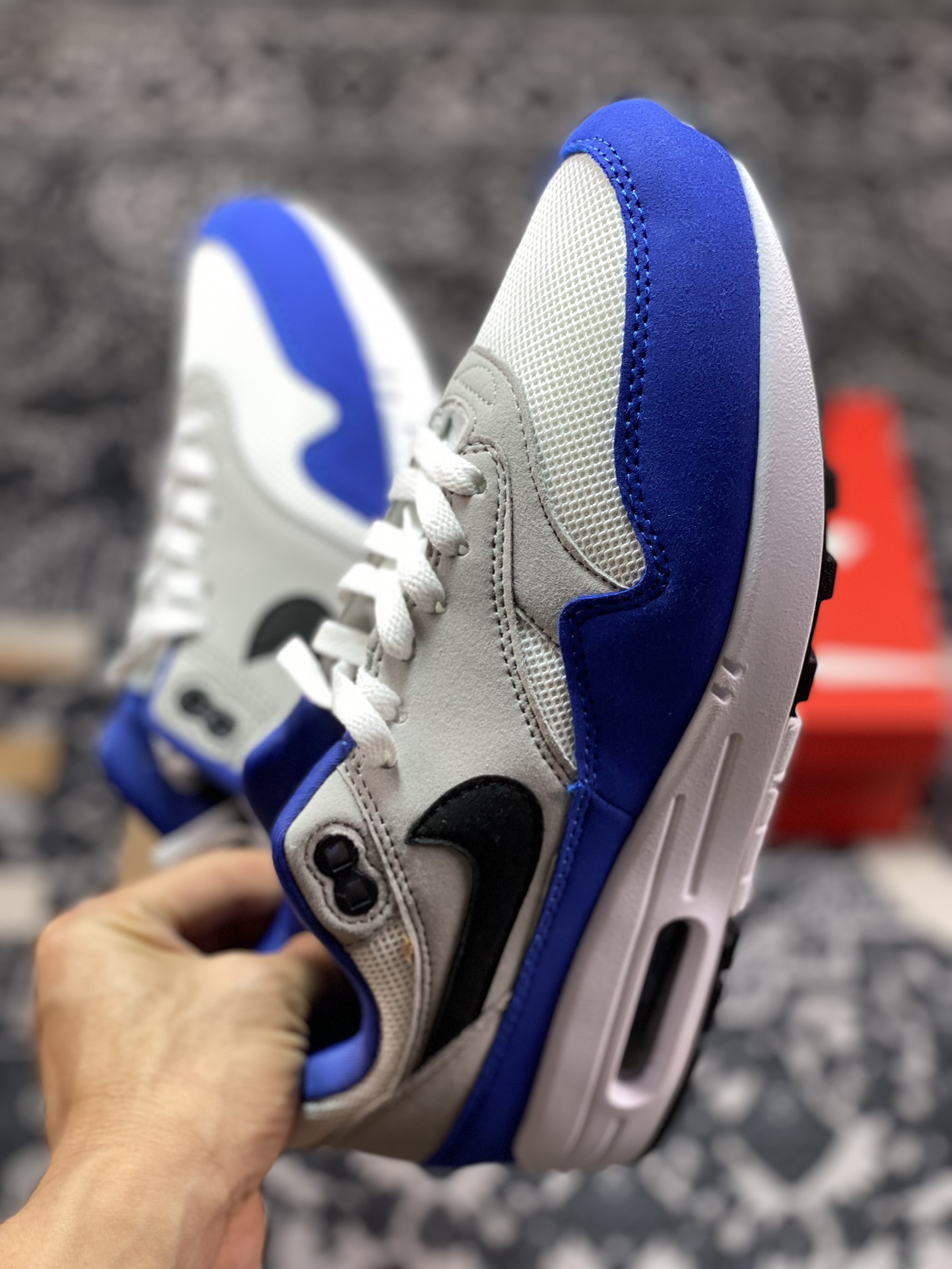 220 Nike  Air Max 1 白黑蓝 FD9082-100