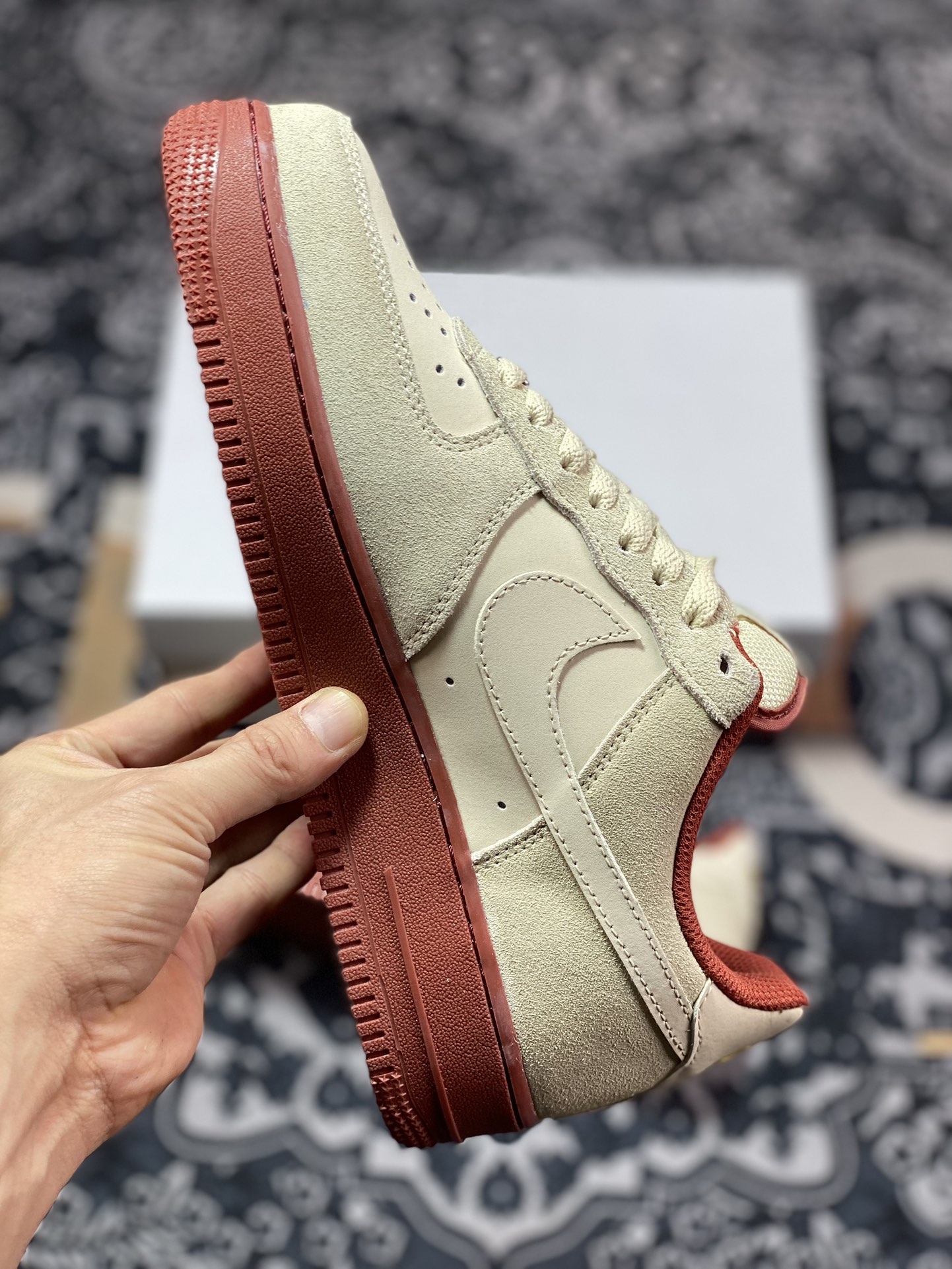 220 耐克Nike Air Force 1 '07 Low"Muslin"空军一号板鞋“麂皮米白小招财猫”AA1391-111