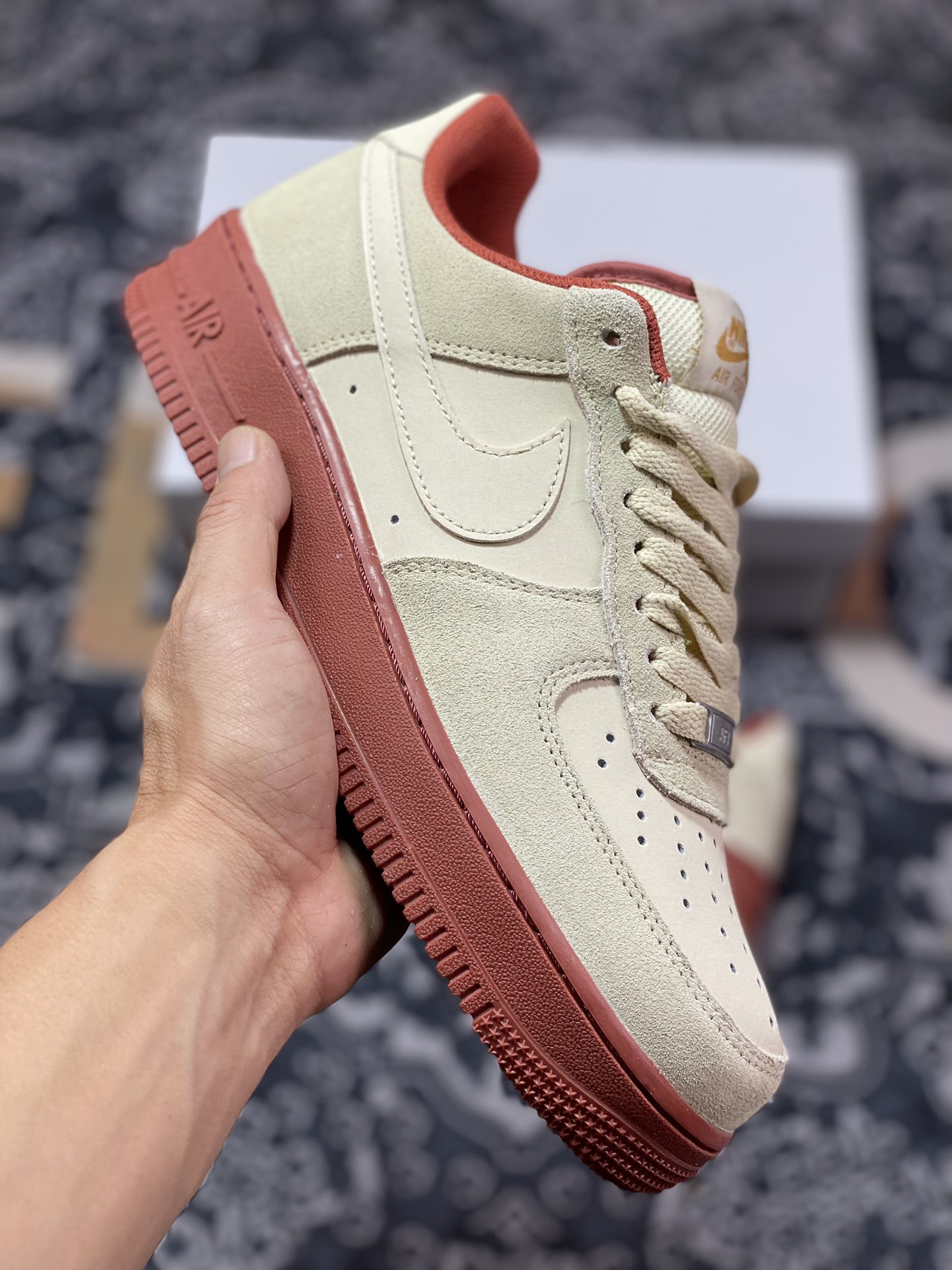 220 耐克Nike Air Force 1 ’07 Low”Muslin”空军一号板鞋“麂皮米白小招财猫”AA1391-111