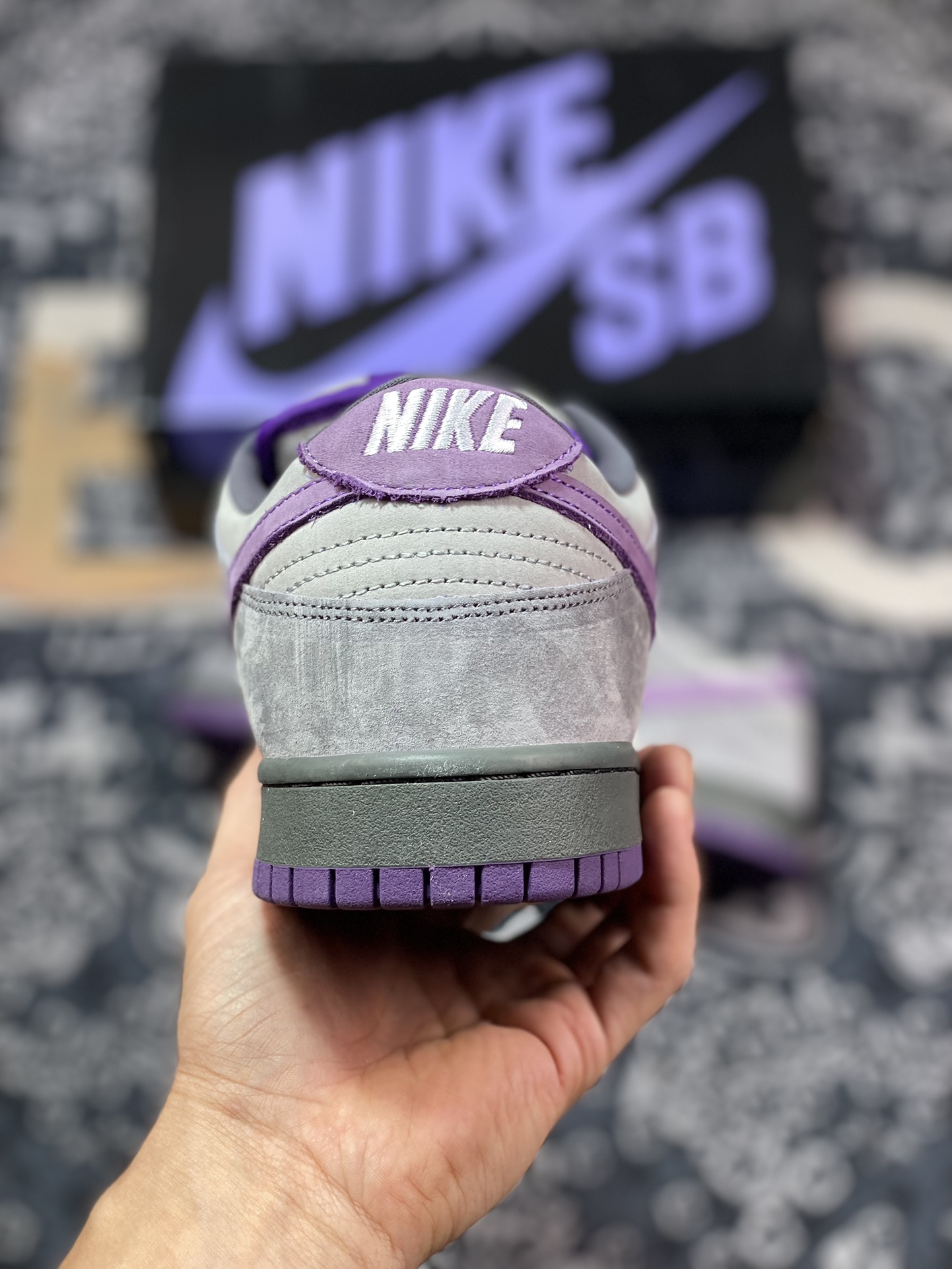 380 优选 原装级别NK Dunk SB Low Purple Pigeon 灰紫鸽子 304292-051