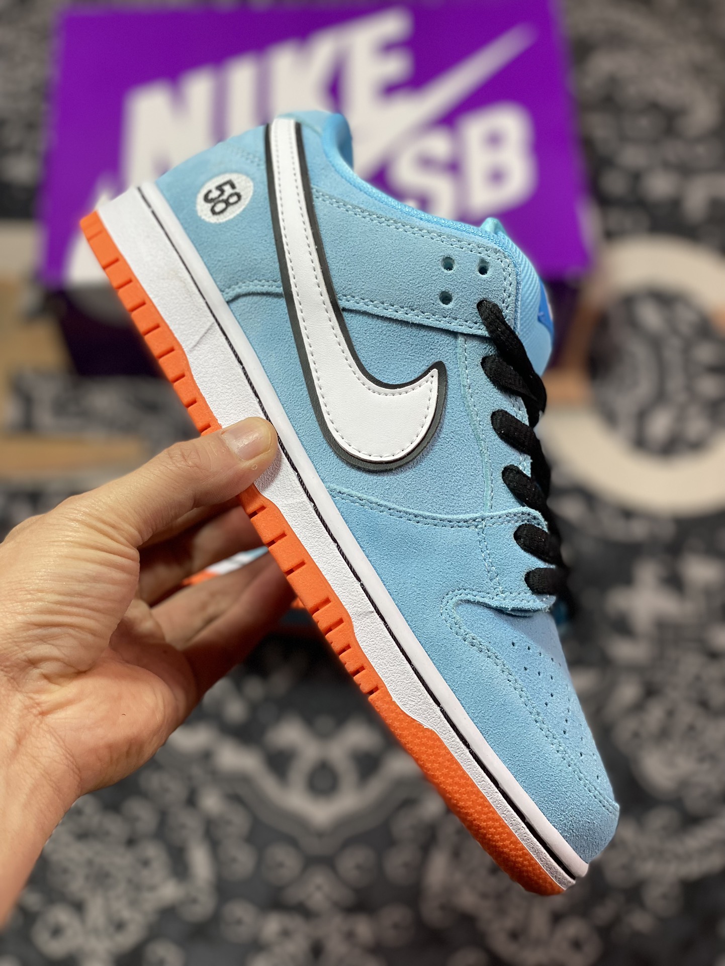 220 Nike  Dunk SB Low Pro "Blue Chill" 海湾赛车蓝白 低帮休闲运动板鞋BQ6817-401