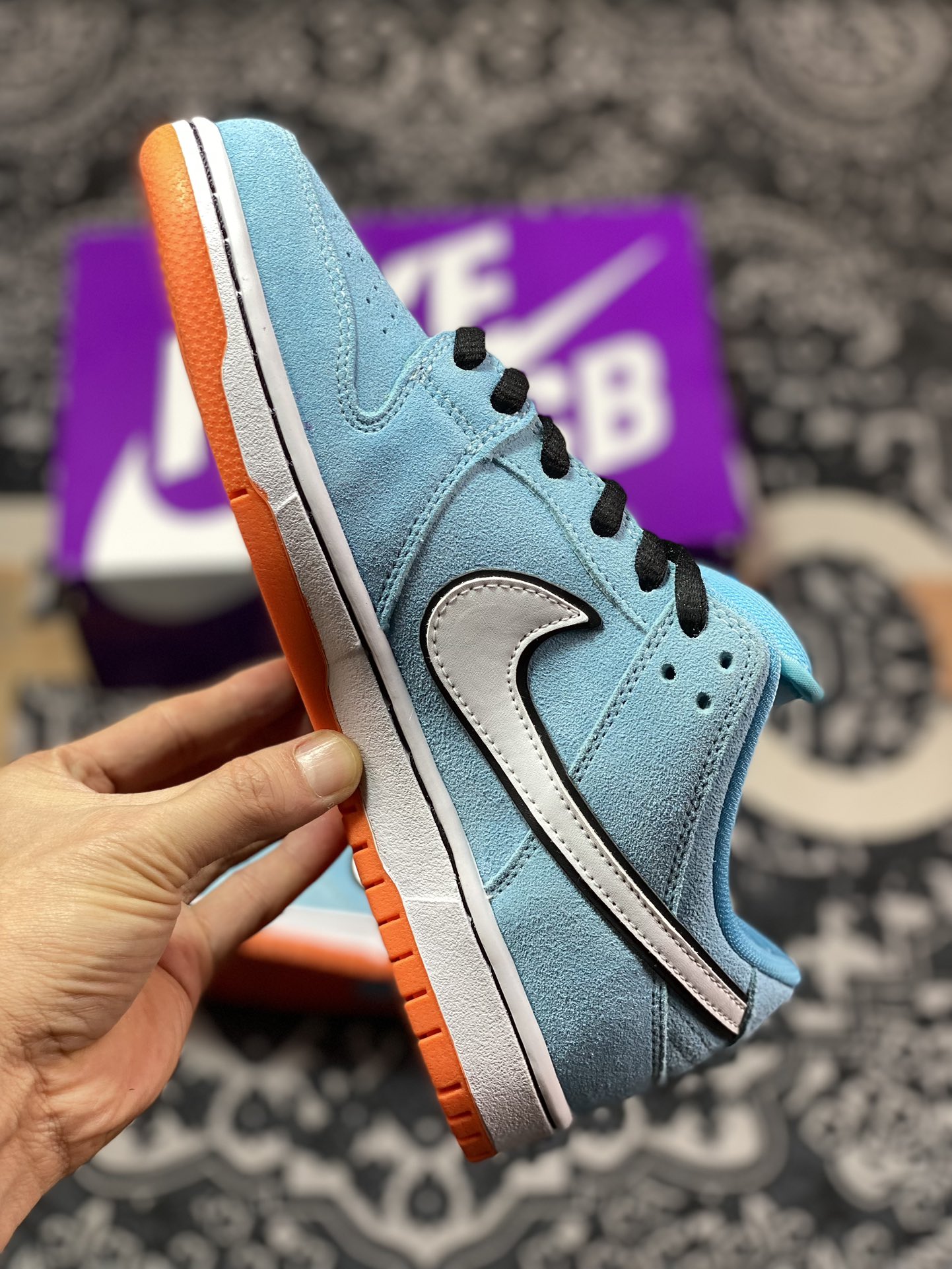 220 Nike  Dunk SB Low Pro "Blue Chill" 海湾赛车蓝白 低帮休闲运动板鞋BQ6817-401