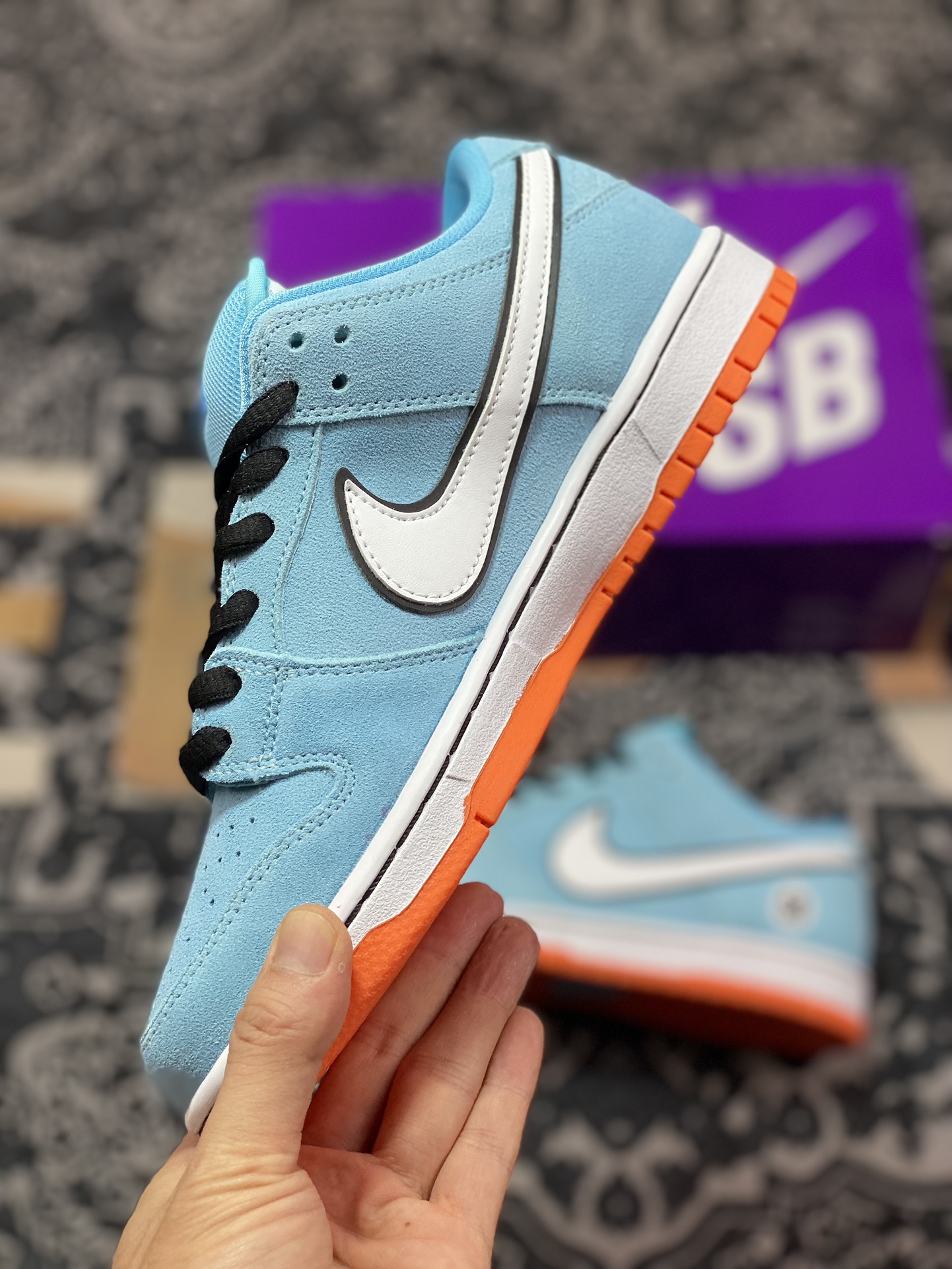 220 Nike  Dunk SB Low Pro "Blue Chill" 海湾赛车蓝白 低帮休闲运动板鞋BQ6817-401