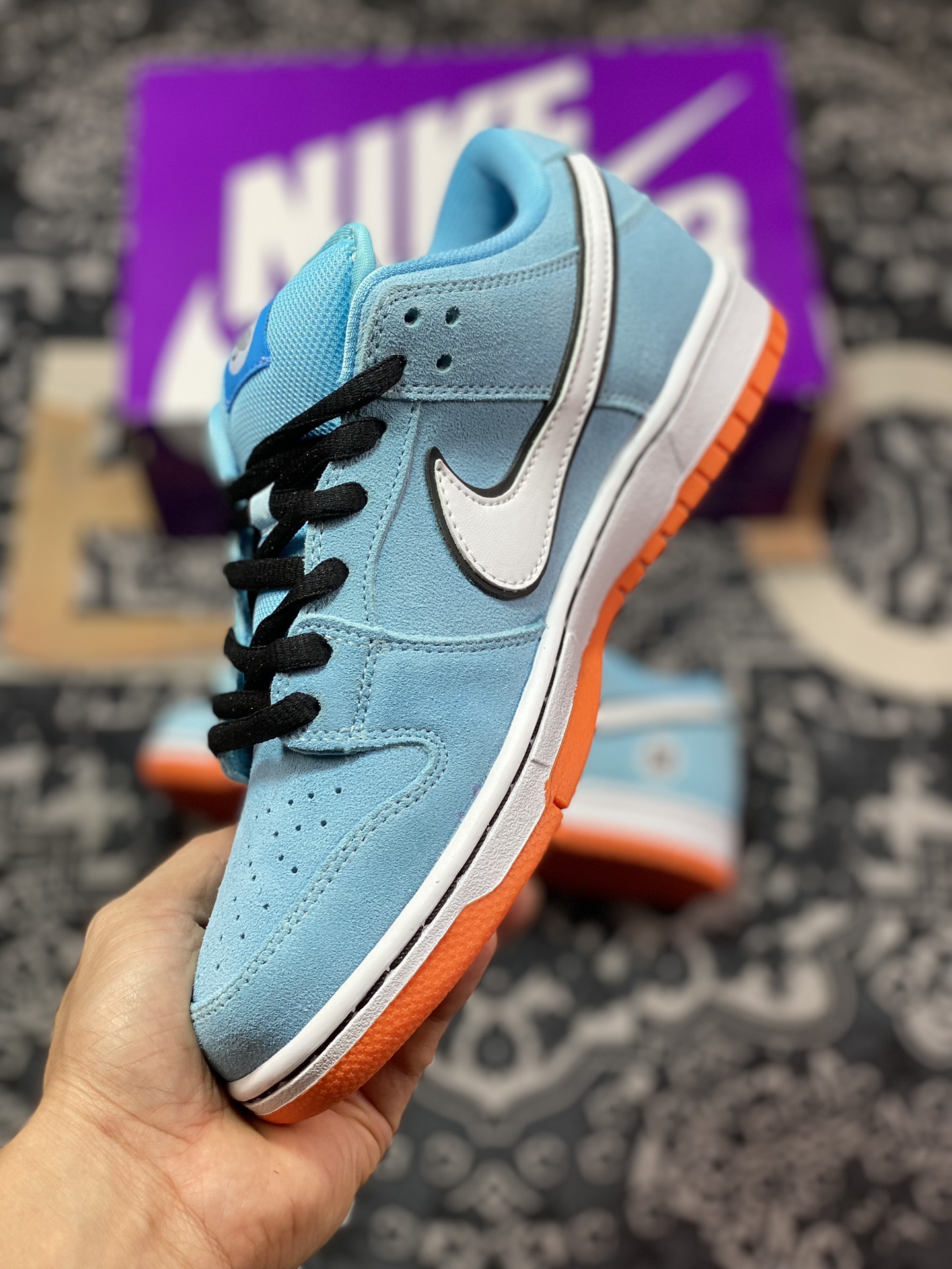 220 Nike  Dunk SB Low Pro "Blue Chill" 海湾赛车蓝白 低帮休闲运动板鞋BQ6817-401