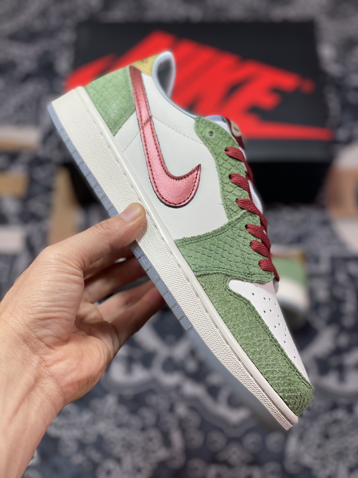 200 Air Jordan 1 Low 龙年限定 白绿红 FN3727-100