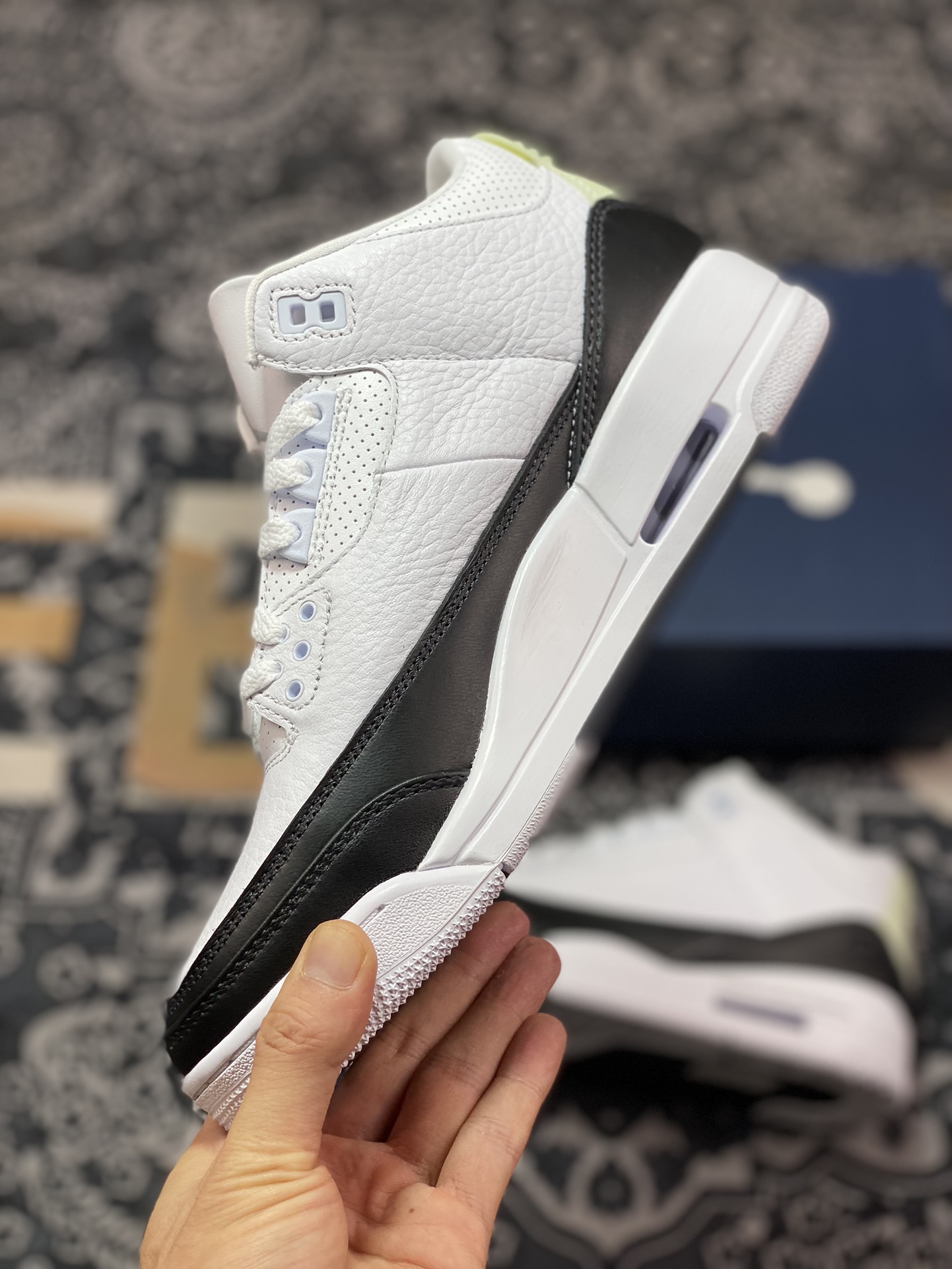 480 优选 老汪纯原生产线Air Jordan 3 Retro x Fragment Design "White" 藤原浩闪电联名 DA3595-100