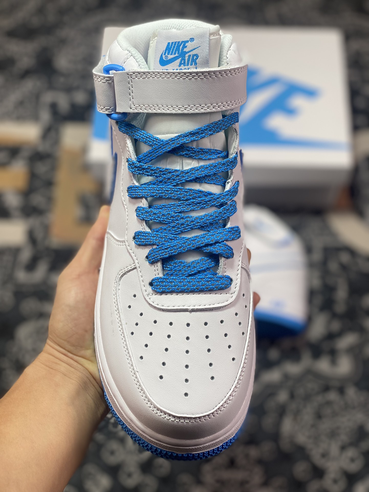 260 耐克Nike Air Force 1’07 Mid "WhiteUniversity Blue"空军一号经典中帮百搭休闲运动板鞋 WP5623-831