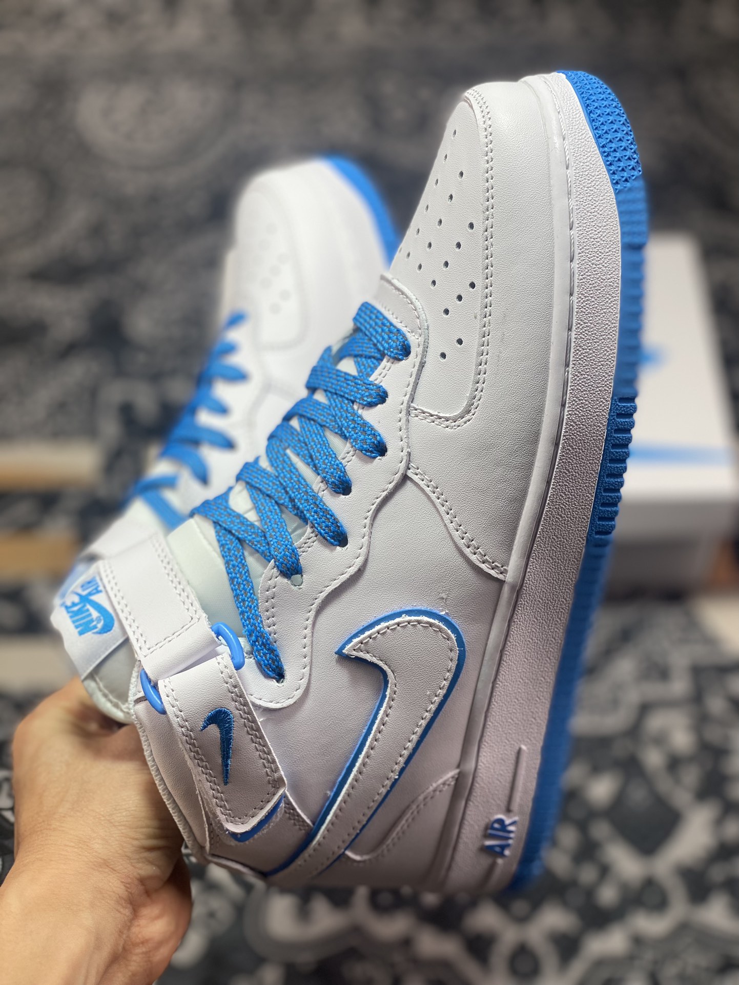 260 耐克Nike Air Force 1’07 Mid "WhiteUniversity Blue"空军一号经典中帮百搭休闲运动板鞋 WP5623-831