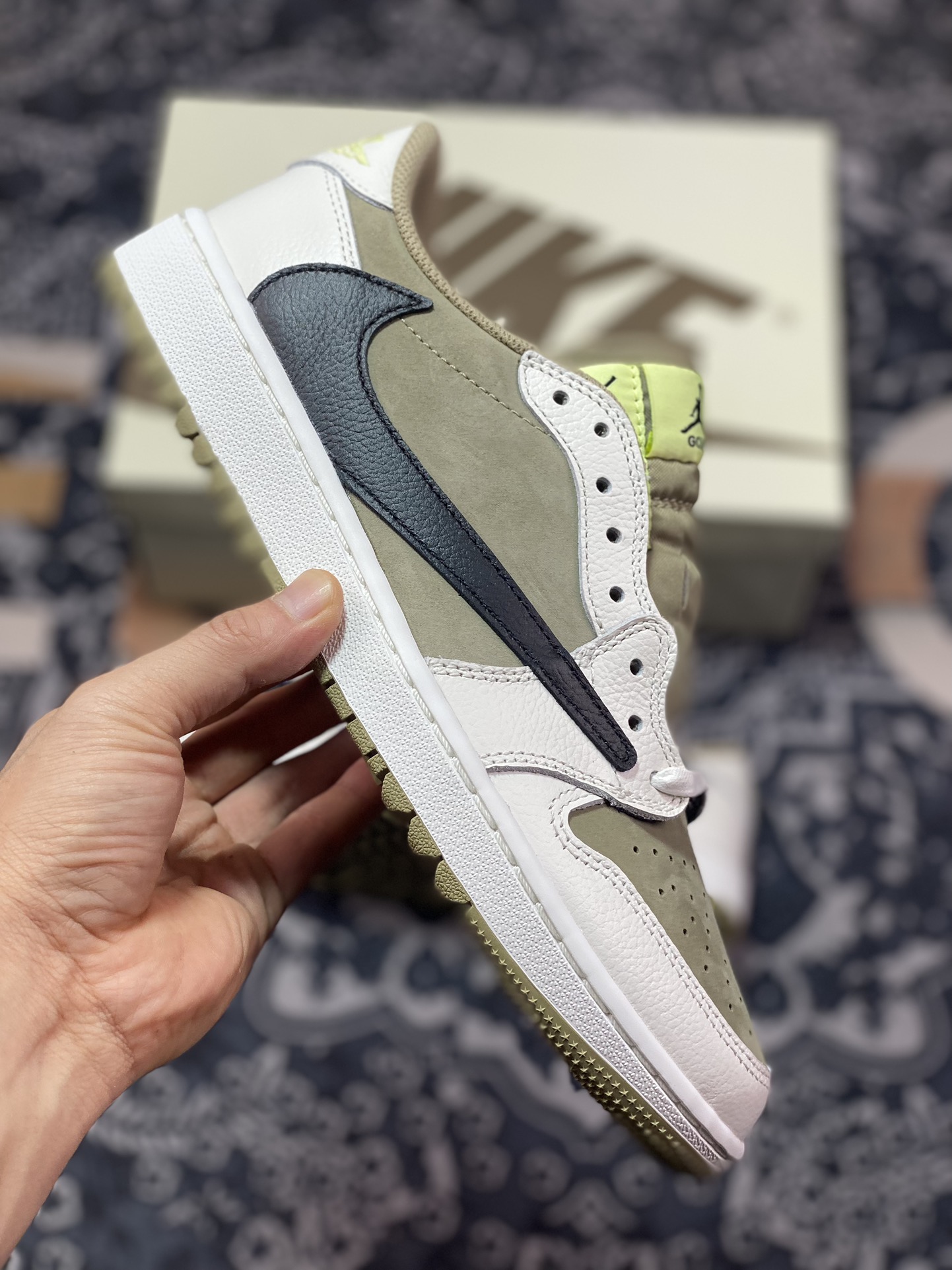 460 优选 市售天花板 纯原混卖版本Travis Scott x Air Jordan 1 Low Golf高尔夫棕白倒钩低帮 FZ3124-200